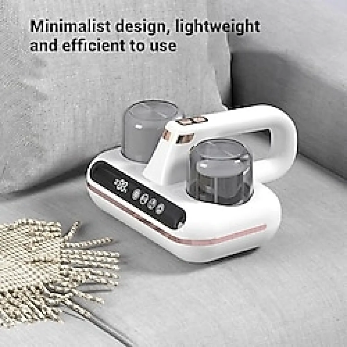 Elde Tasınabilir 16KPA Yatak Vakum Süpürgesi Düsük Gürültü, 210ML Toz Haznesi, 4 Yıkanabilir Filtre - Beyaz