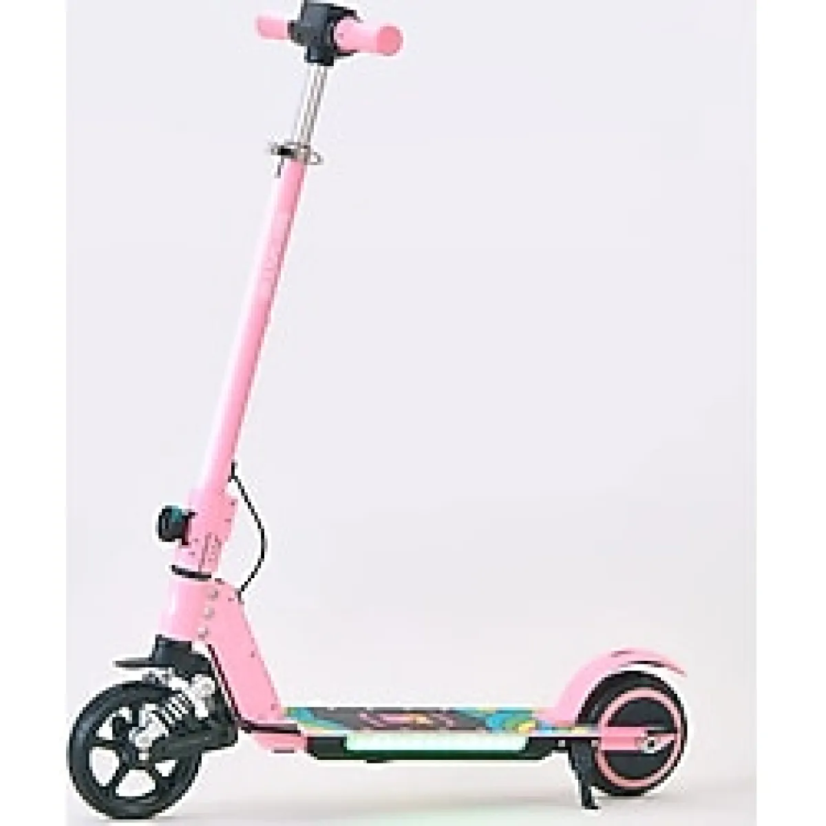 Elektrikli Çocuk Scooter 130w 3 Kademe Hız Ayarlanabilir Gidon Uzun Menzil Koruma Seti Hediye Pembe