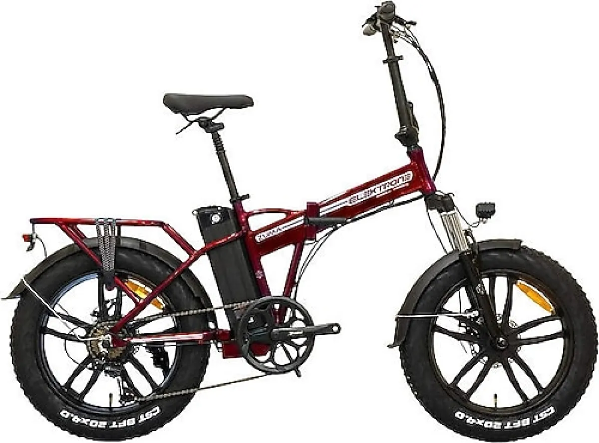 Elektrone Zuma 350 W Kırmızı-Siyah Katlanabilir Elektrikli Bisiklet