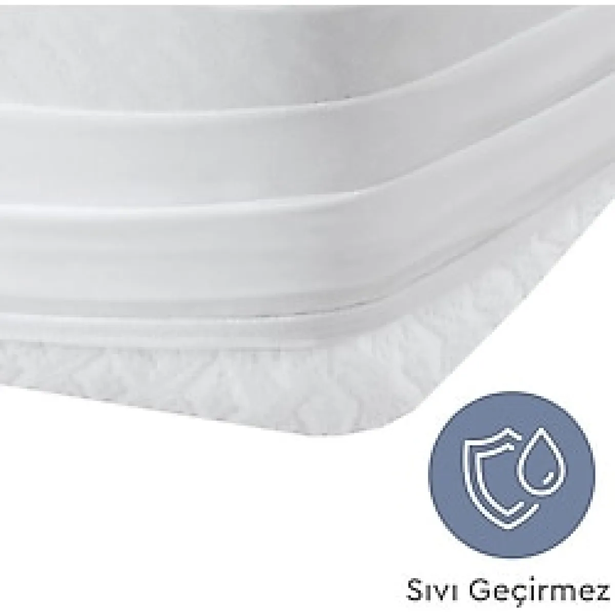 Embays Çift Kişilik, Nonwoven Kumaş , Fitted Alez Lastikli ,Yatak Koruyucu, Hasta Alezi - Beyaz - 160 x 200 cm