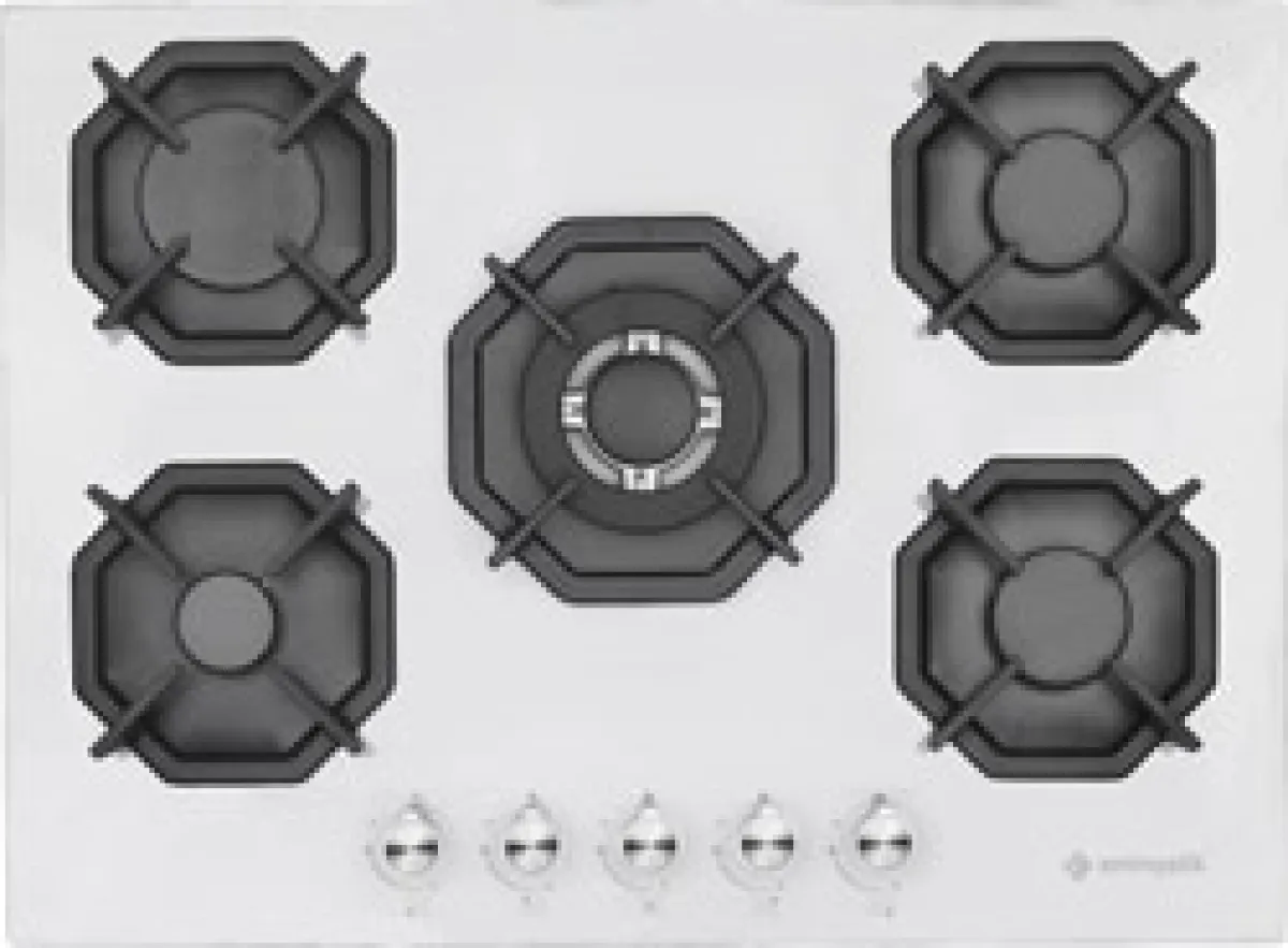 Eminçelik EC-AH 2250 BW WG70 SNG Wok Gözlü Beyaz Cam Ankastre Ocak