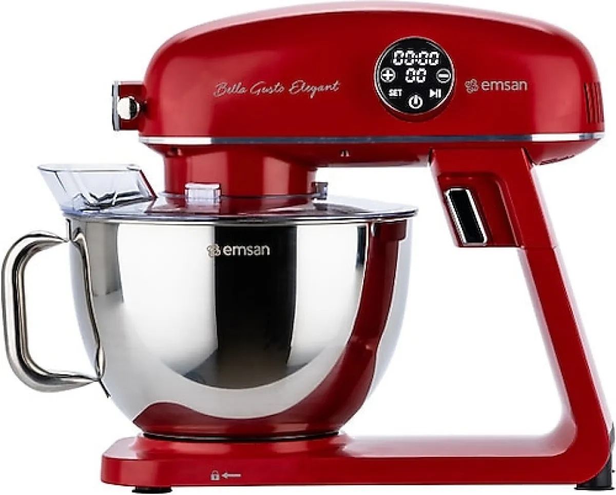 Emsan Bella Gusto Elegant 1800 W Kırmızı 7 lt Stand Mikser