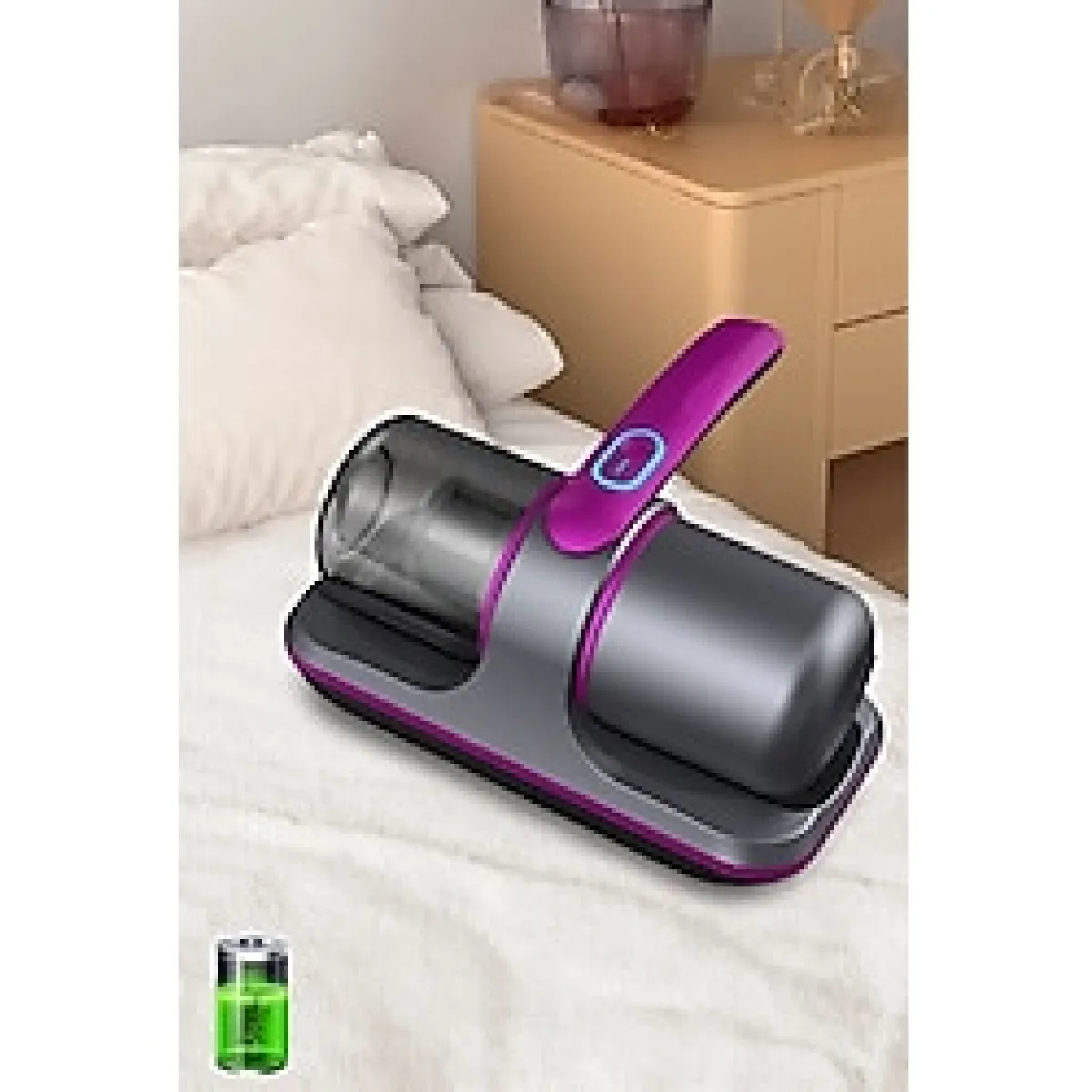 EN SİGA El Süpürgesi Kablosuz Şarjlı Yatak Kanepe Halı Toz Tüy Alerji Uv Işınlı Vakum Temizleme Toz Giderme