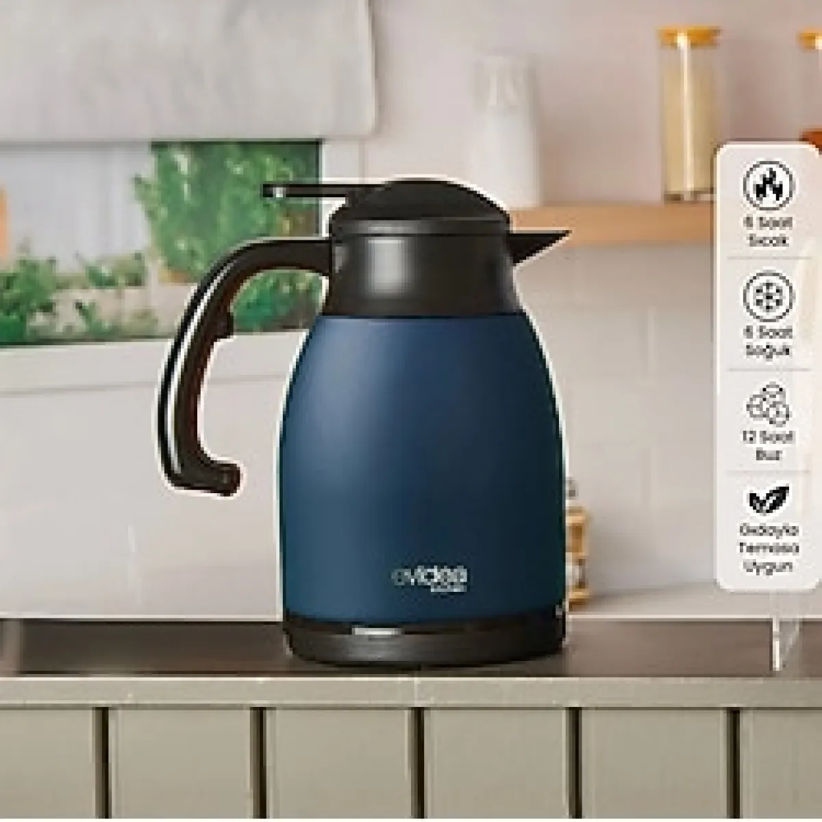 Evidea Kitchen Çay Termosu - Bej - 1,5 lt