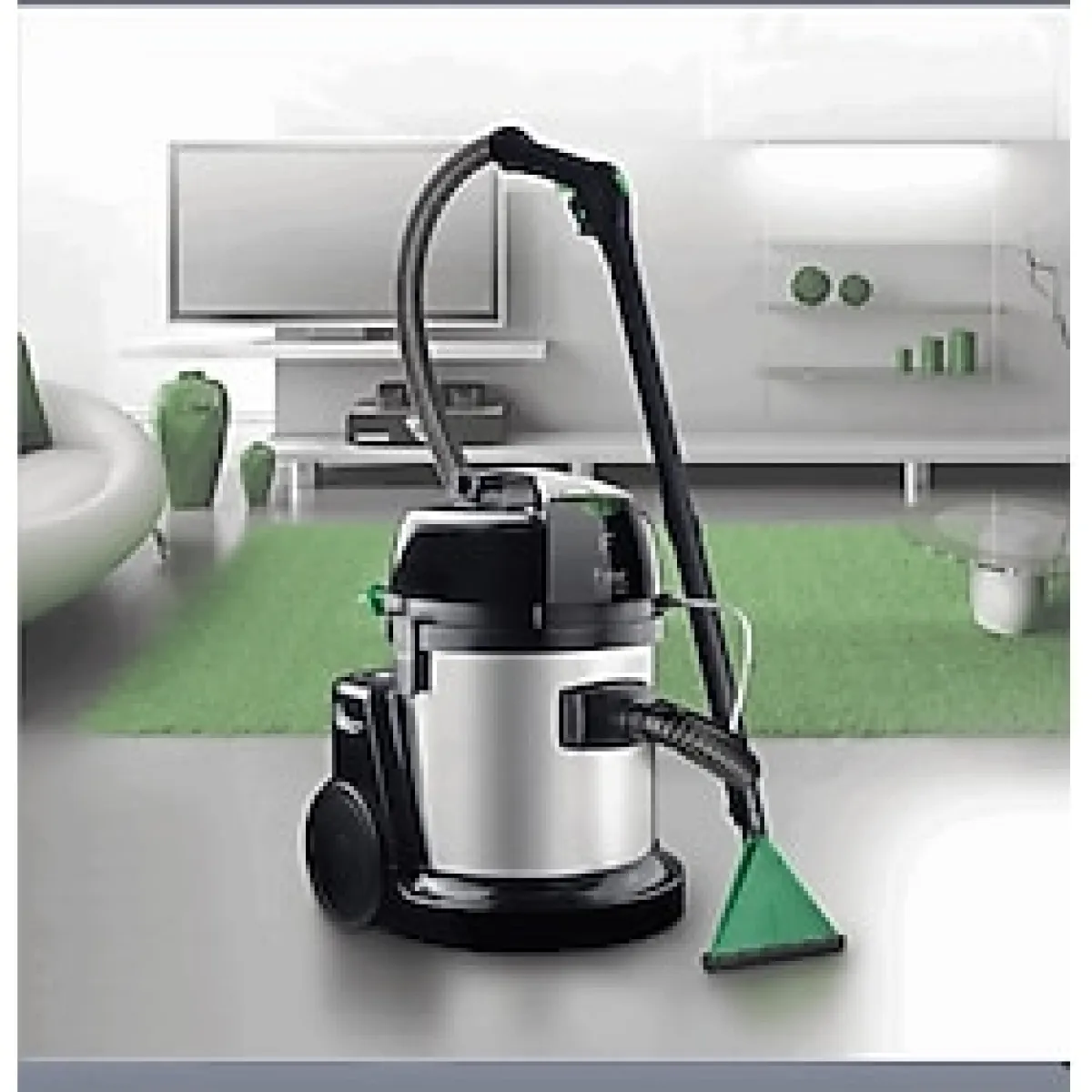 Fakir Deluxe Süpürme ve Halı Yıkama Makinesi - Güçlü Vakum ve Derinlemesine Temizlik - Yeşil
