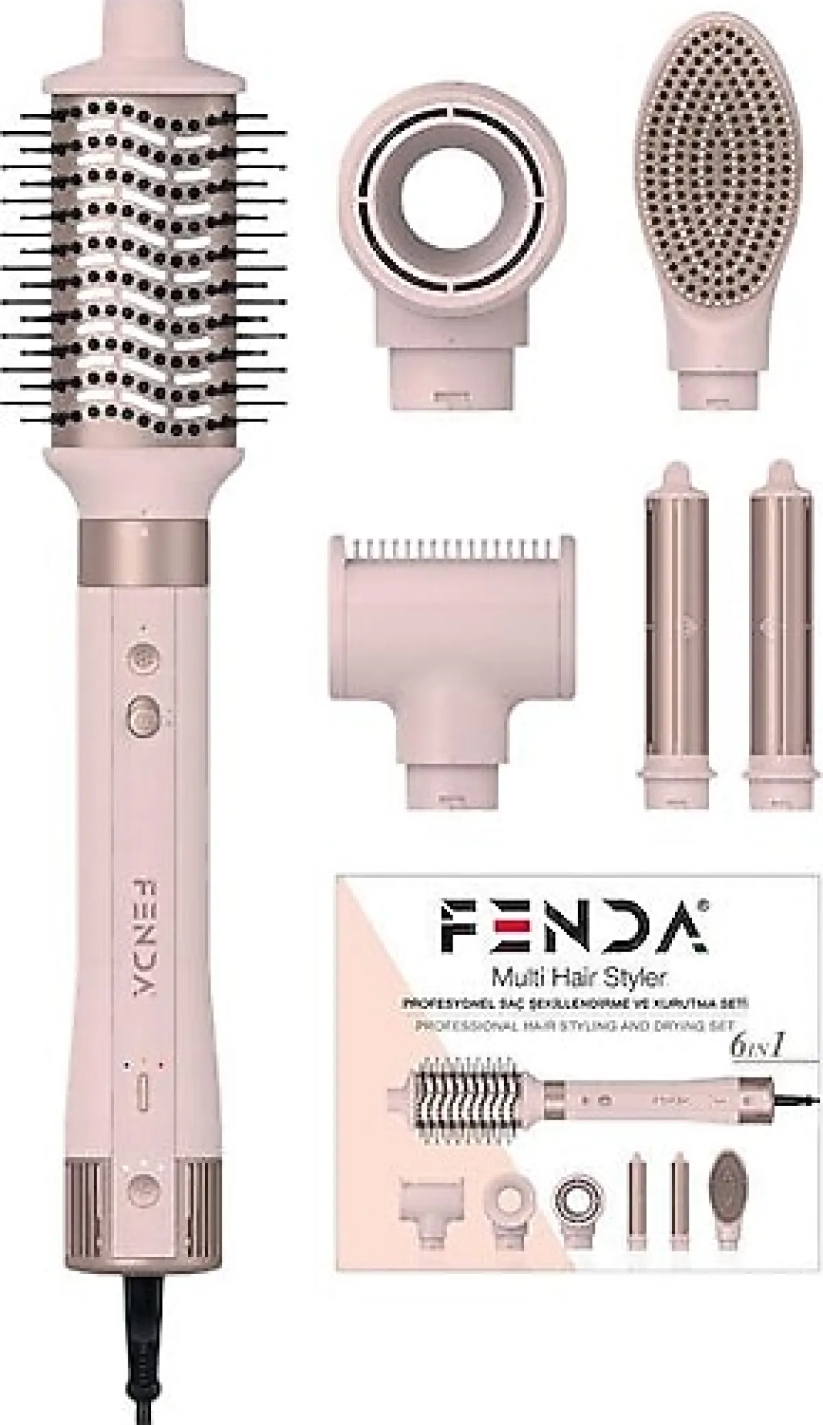 Fenda FNDSACMS0002 6in1 Saç Şekillendirme Seti