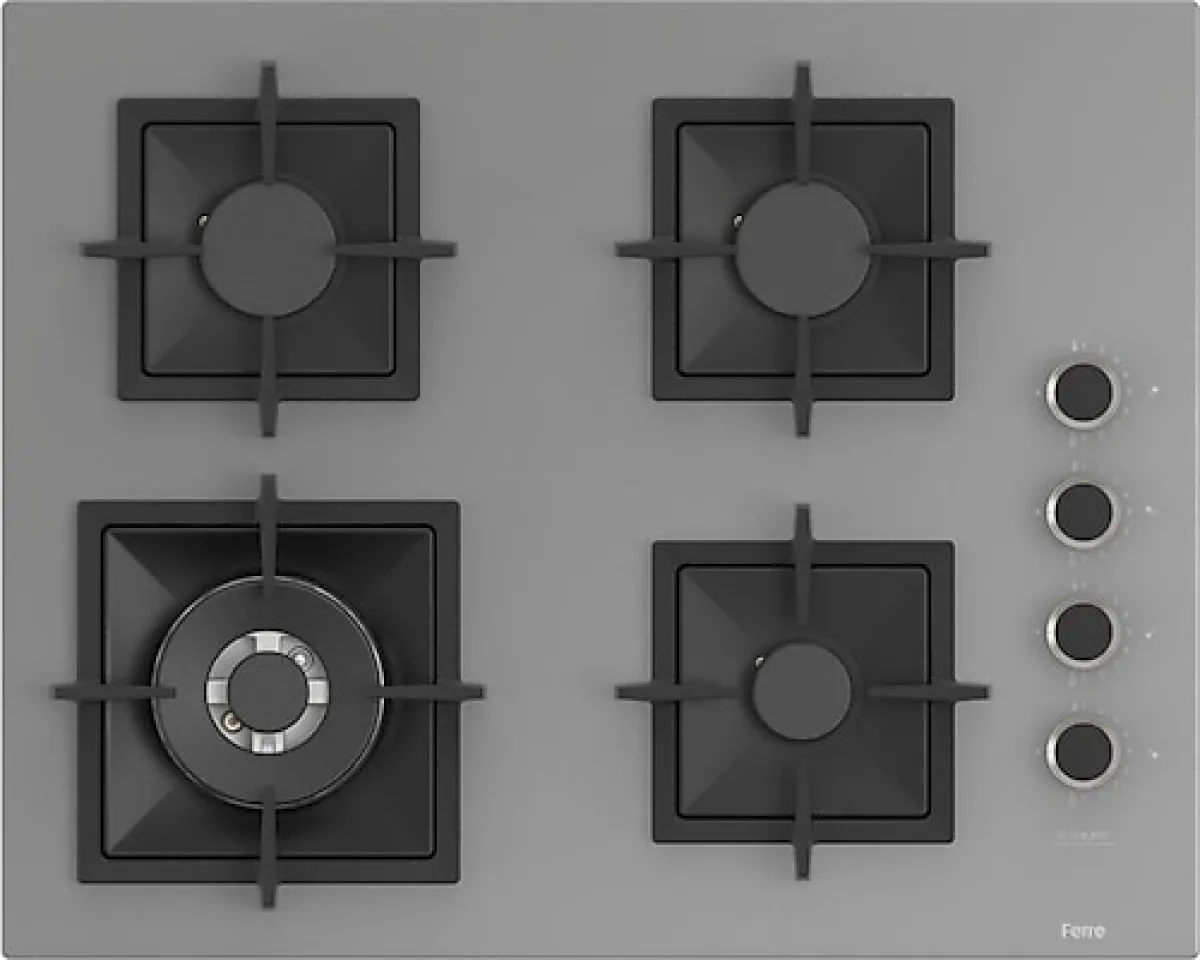 Ferre SC408 Flameart Wok Gözlü Gri Ankastre Ocak