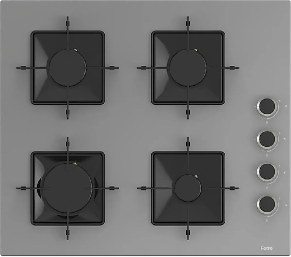 Ferre SS208 Gri Cam Ankastre Ocak