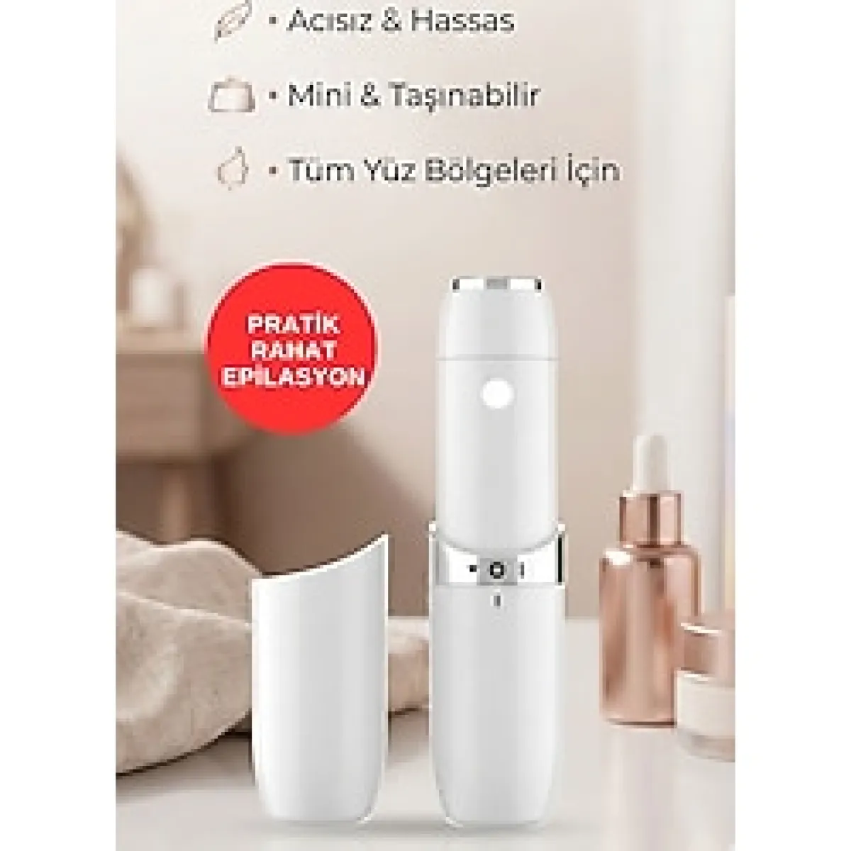 FIESSE Kadın Mini Yüz Tüy Kıl Kaş Alma Cihazı Makinesi Epilasyon Aleti Acısız Yüz Tüyü Temizleyici Epilatör