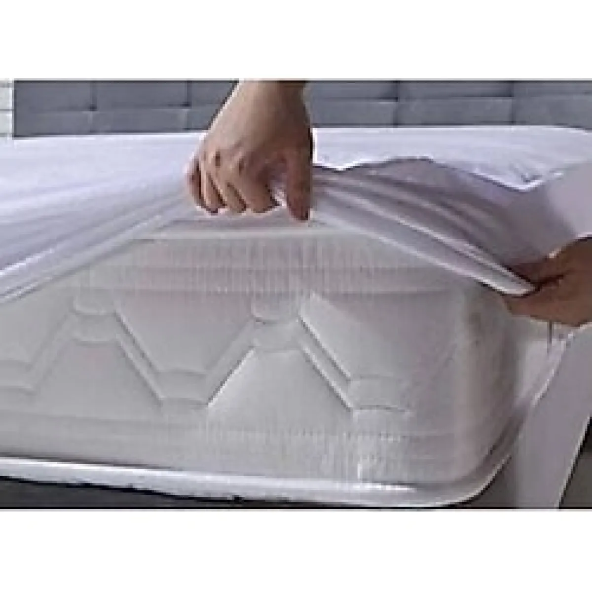 First Class Fıtted Sıvı Geçirmez Yatak Alezi Çift Kişilik Battal Boy 30 - 160 x 200 cm - Gri