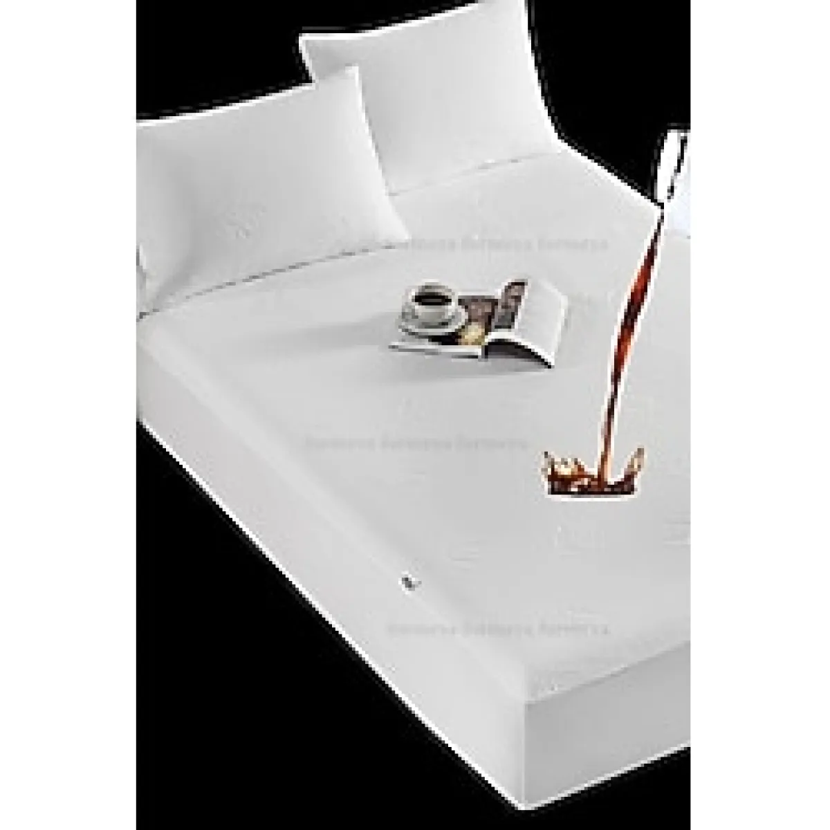 Formeya Soft Bambu Desenli Premium Su Sıvı Geçirmez Alez Tek-Çift Kişilik-Battal Boy Yatak Koruyucu Alez - 140 x 190 cm - Beyaz