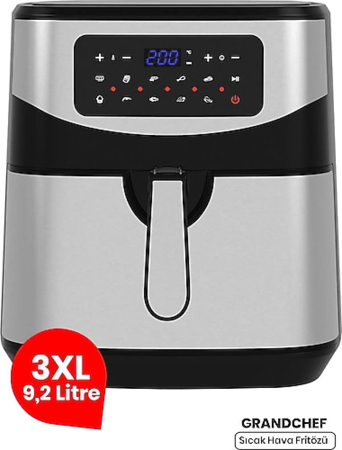 Goldmaster Grandchef 3XL Airfryer 9.2 lt Inox Yağsız Fritöz