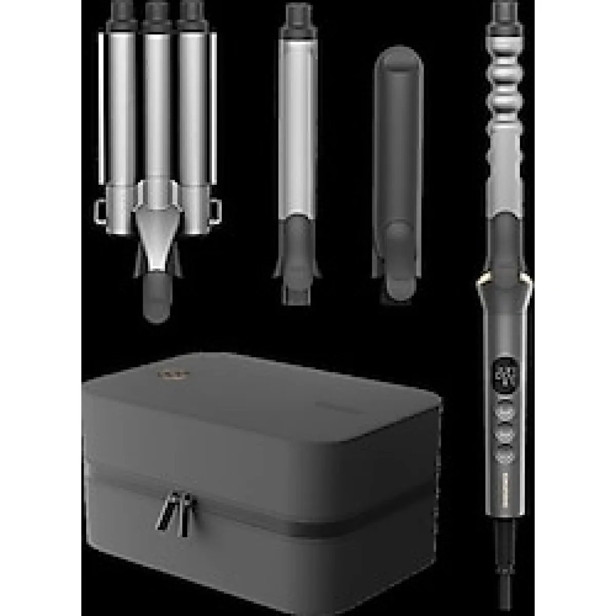 Grundig Çok Fonksiyonlu 4-In-1 Saç Şekillendirici Maşa, Pratik Kullanım - Altın - Gri - Seçenek 1