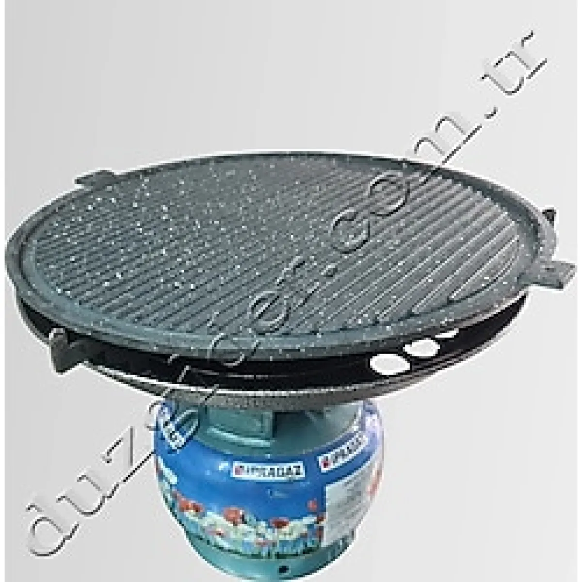 Gülsan Seyyar Çok Amaçlı Pratik Piknik Tüp Üstü 45 cm Döküm Granit Izgara