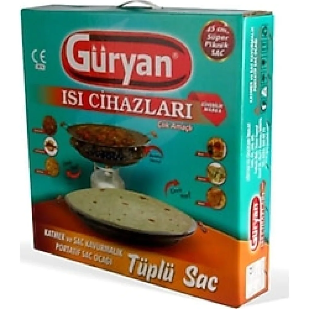 GÜRYAN Portatif Yufka Ekmek Kavurma Sacı Tüplü