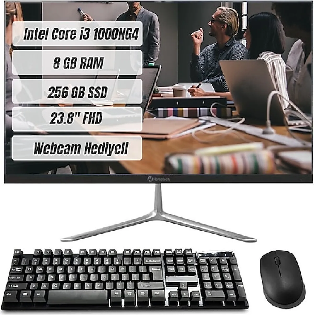 Hometech Alfa 3250 i3-1000NG4 8 GB 256 GB SSD Iris Plus Graphics 23.8" Full HD All in One PC