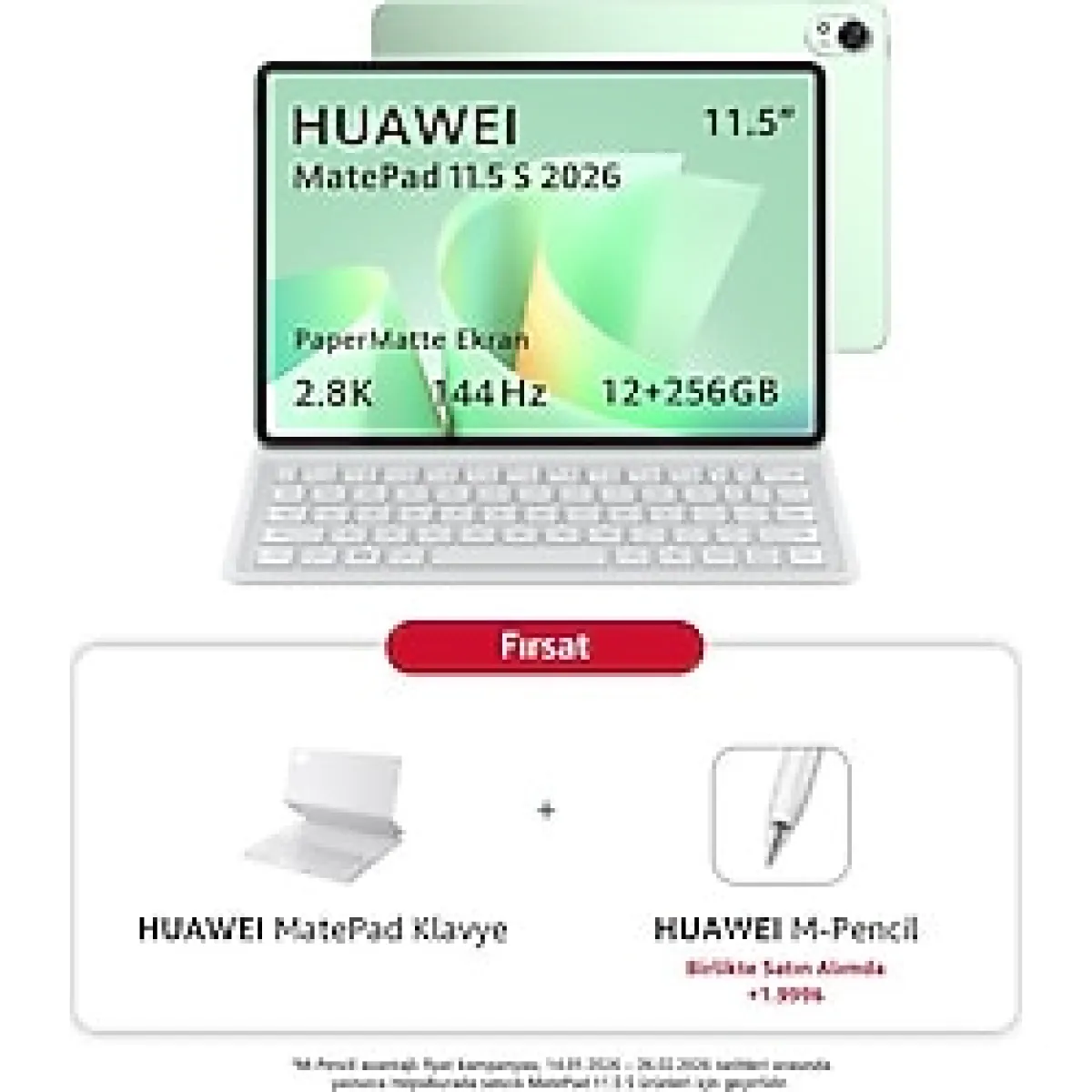 Huawei MatePad 11.5"S 2026 Papermatte Edition 256 GB Yeşil Tablet