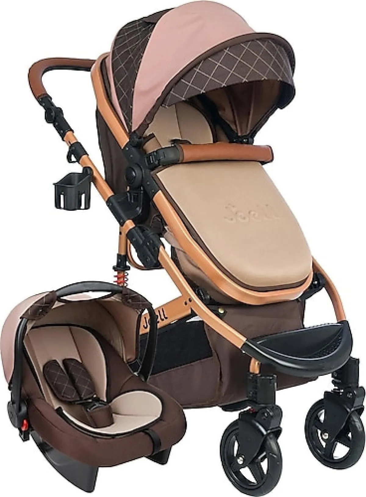 Joell Truva Gold-Kahverengi Travel Sistem Bebek Arabası