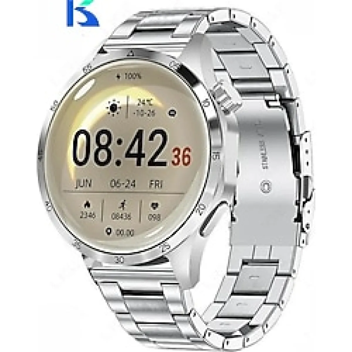 KALİTESENİNLE Watch GT4 Klasik Erkek 46mm Gümüş Akıllı Saat Bluetooth Sesli Görüşmeli iPhone Huawei Uyumlu
