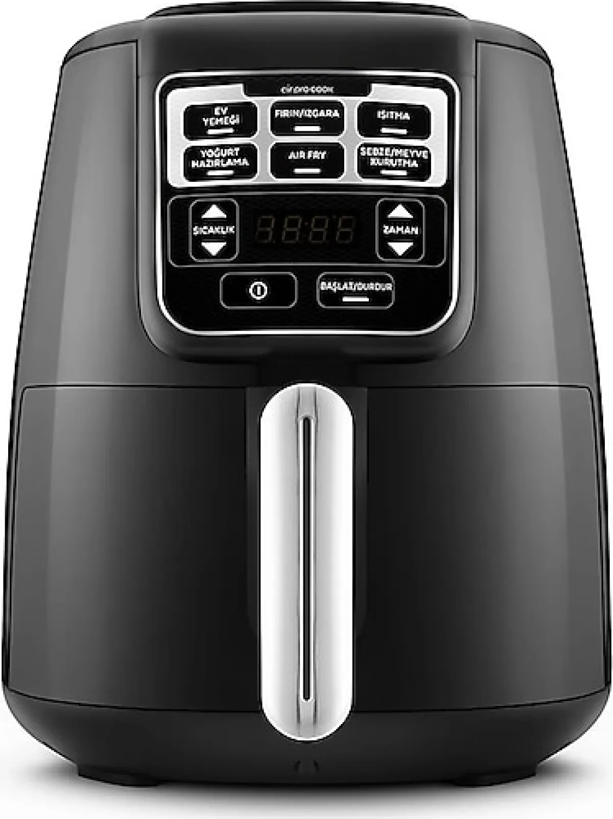 Karaca Air Pro Cook XL 2in1 Airfryer 4 lt Konuşan Yağsız Black Chrome Fritöz