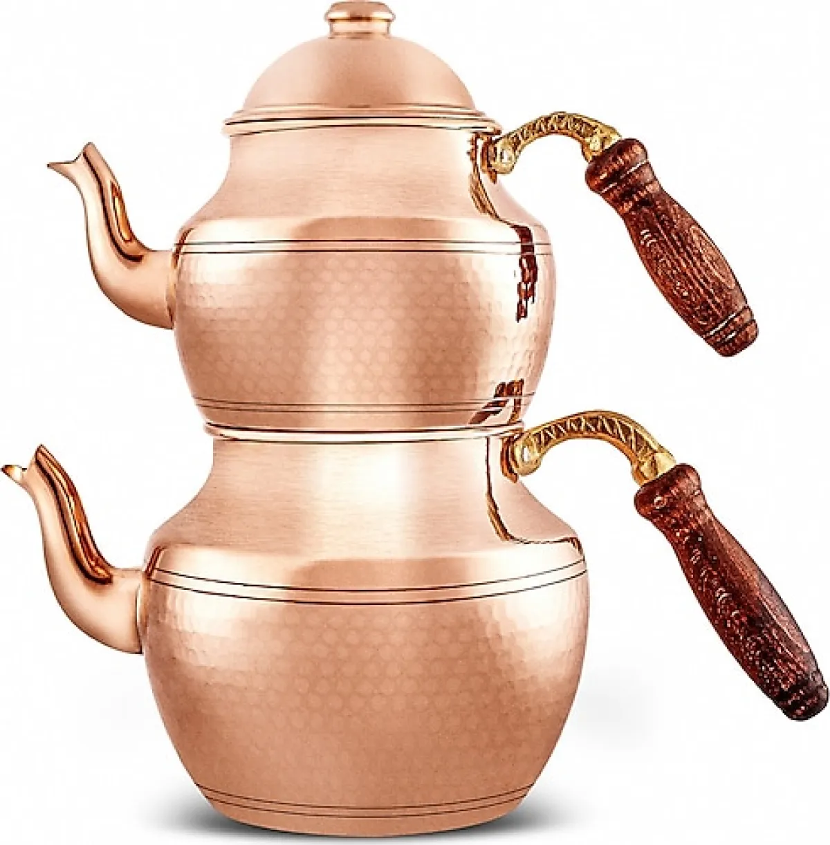 Karaca Alacahöyük Midi Boy Bakır Çaydanlık