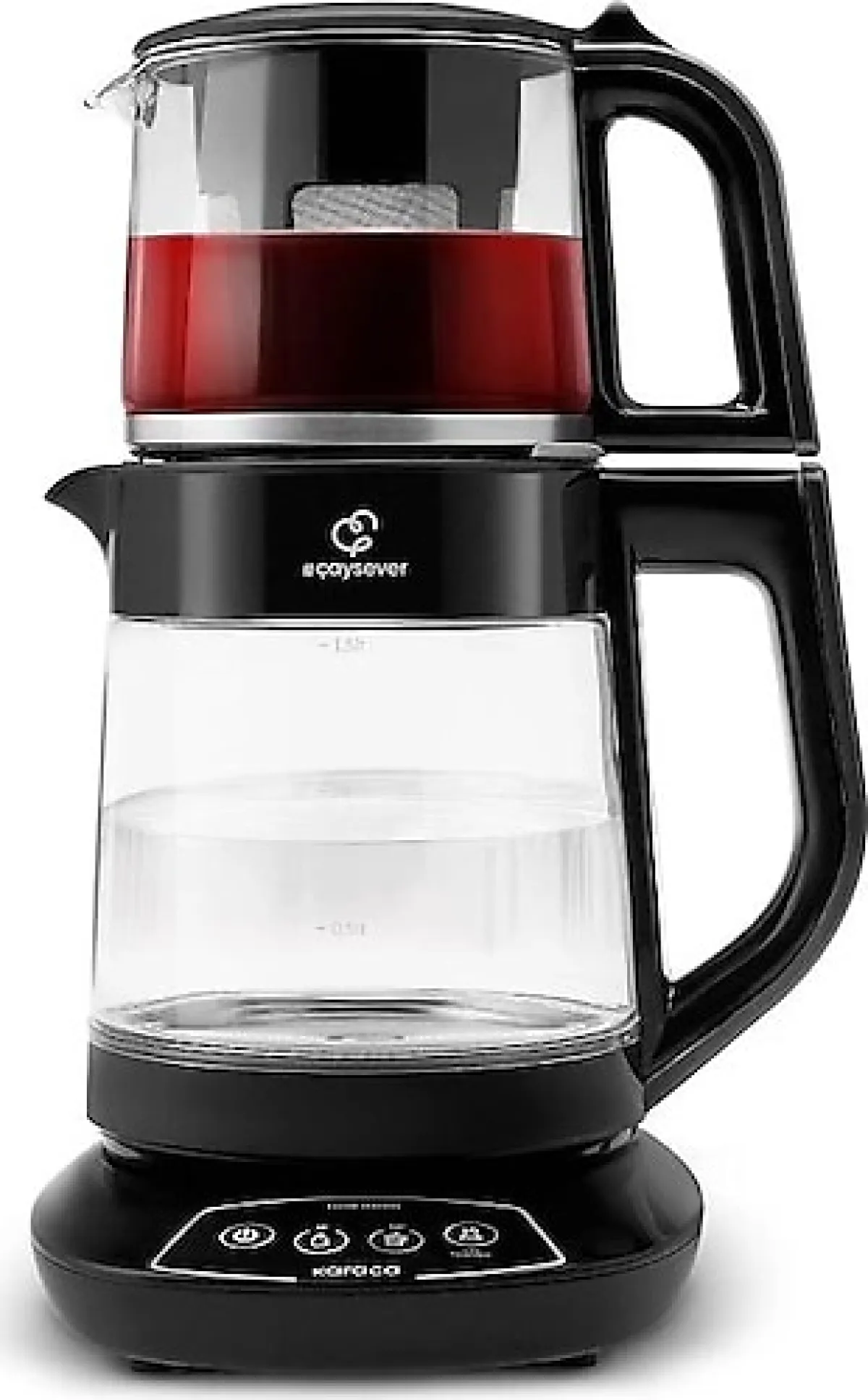 Karaca Çaysever 3in1 Black Konuşan Cam Çay Makinesi