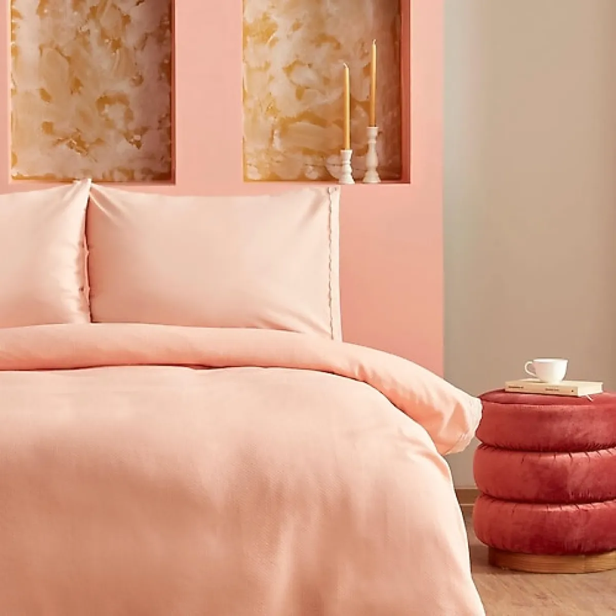 Karaca Home Alia Somon Fistolu Çift Kişilik Pike Takımı