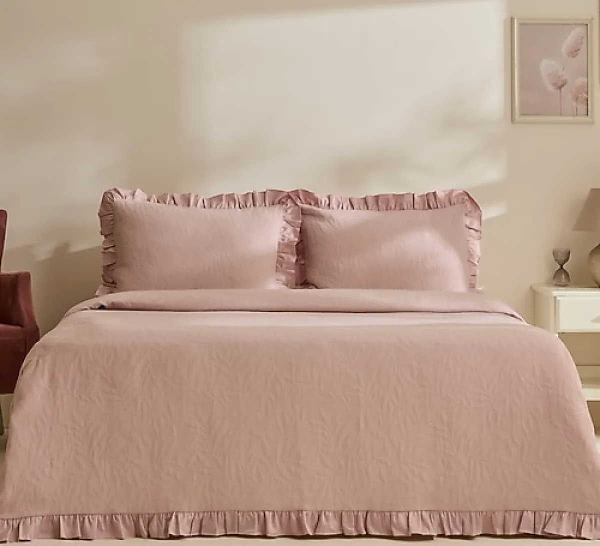 Karaca Home Branley Fırfırlı Tek Kişilik Yatak Örtüsü Seti