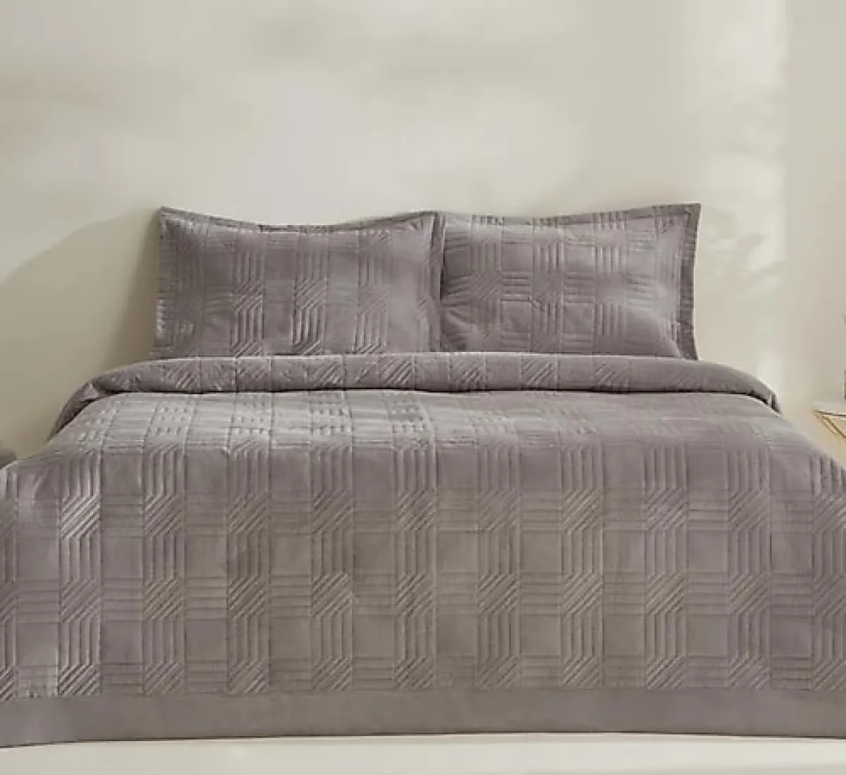 Karaca Home Sally Gri Tek Kişilik Yatak Örtüsü Takımı