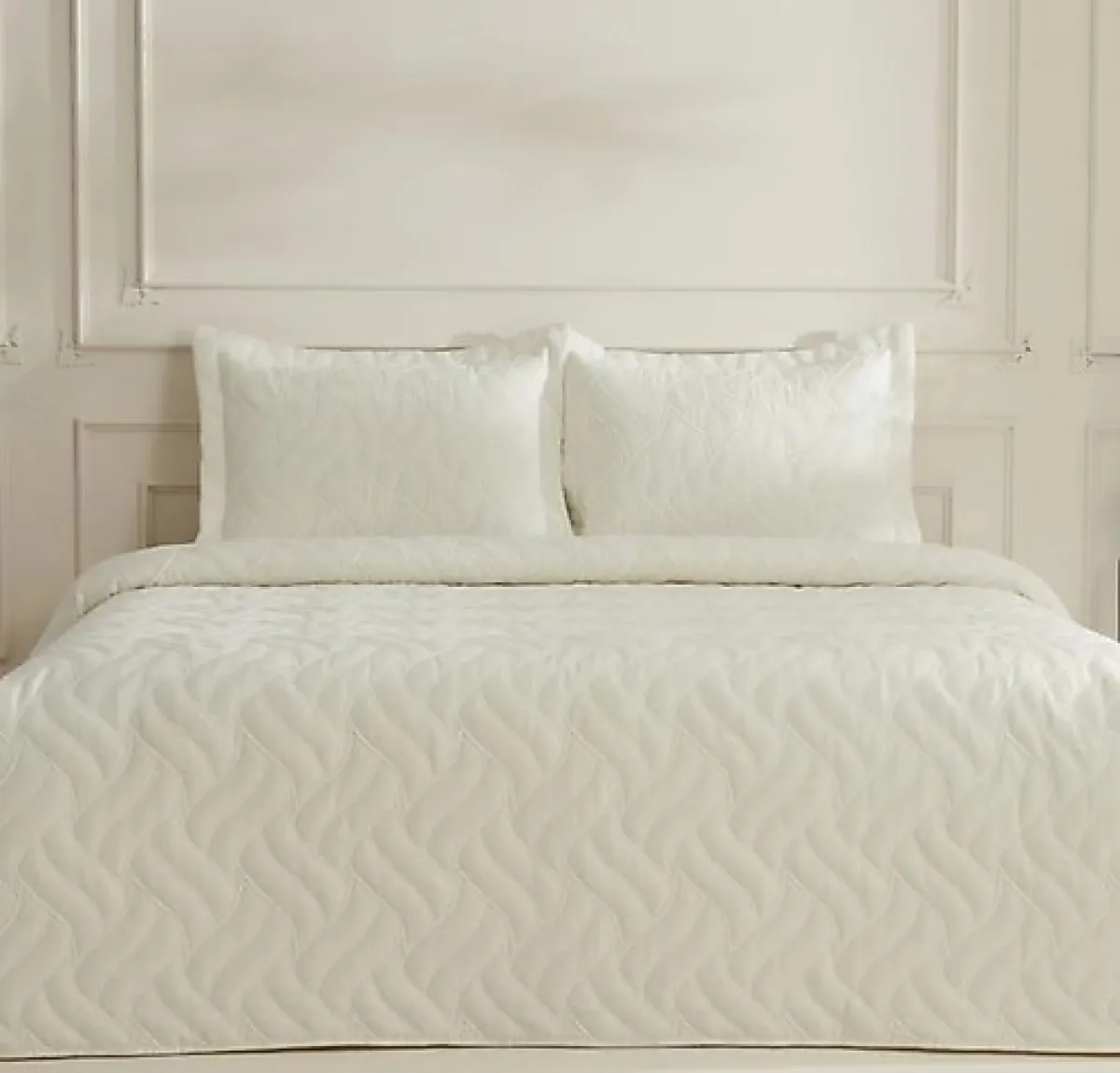 Karaca Home Vega Beyaz Çift Kişilik Yatak Örtüsü Takımı