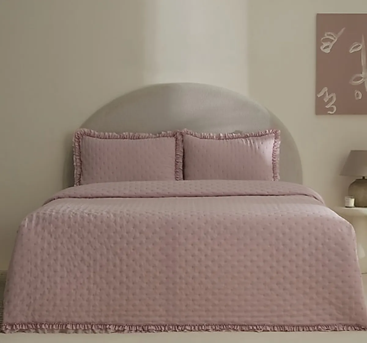 Karaca Home Viona Pudra Tek Kişilik Yatak Örtüsü Takımı