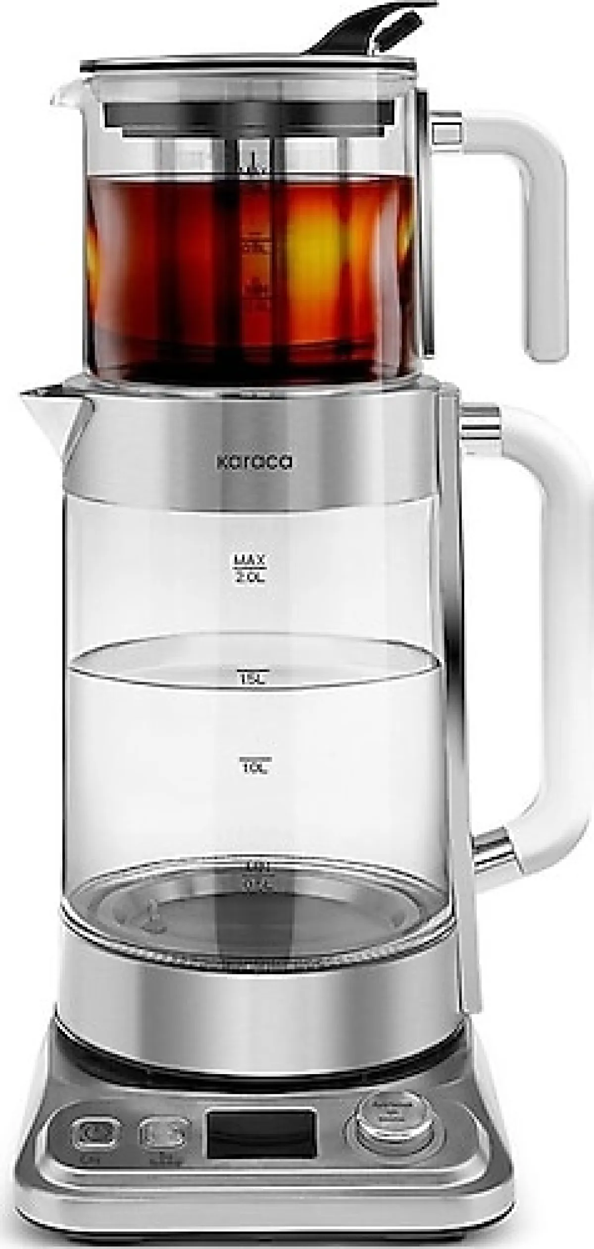 Karaca Refika'dan XL Chrome 2200 W Cam Çay Makinesi