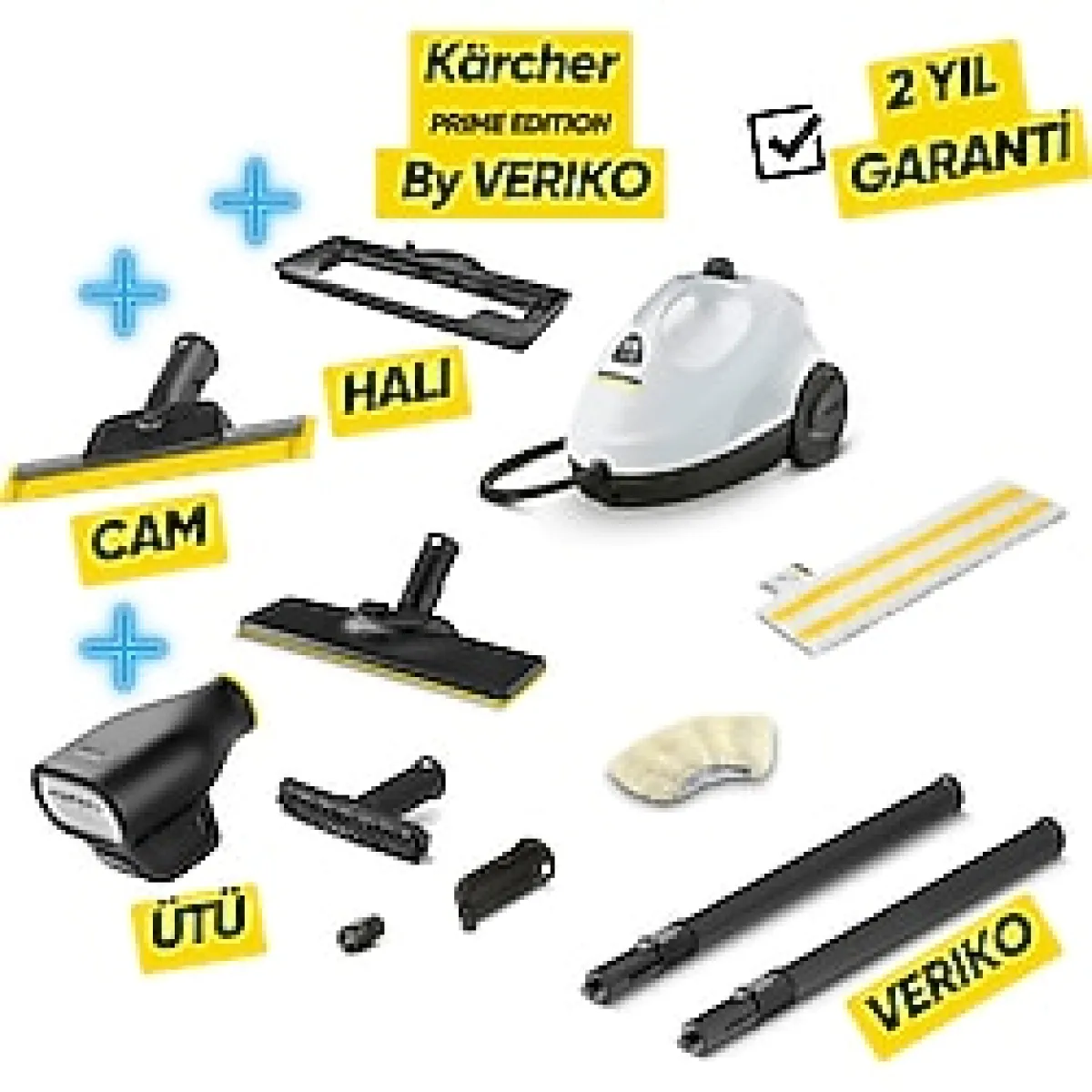 Karcher SC 2 Easyfix Prime Buharlı Temizlik Makinesi by VERIKO Edition, Ütü, Cam, Halı, Lavabo