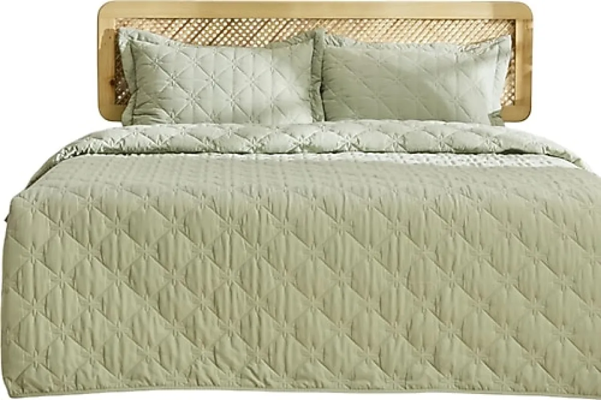 Kaşmir Home Lilly Çiçekli Tek Kişilik Yatak Örtüsü Takımı