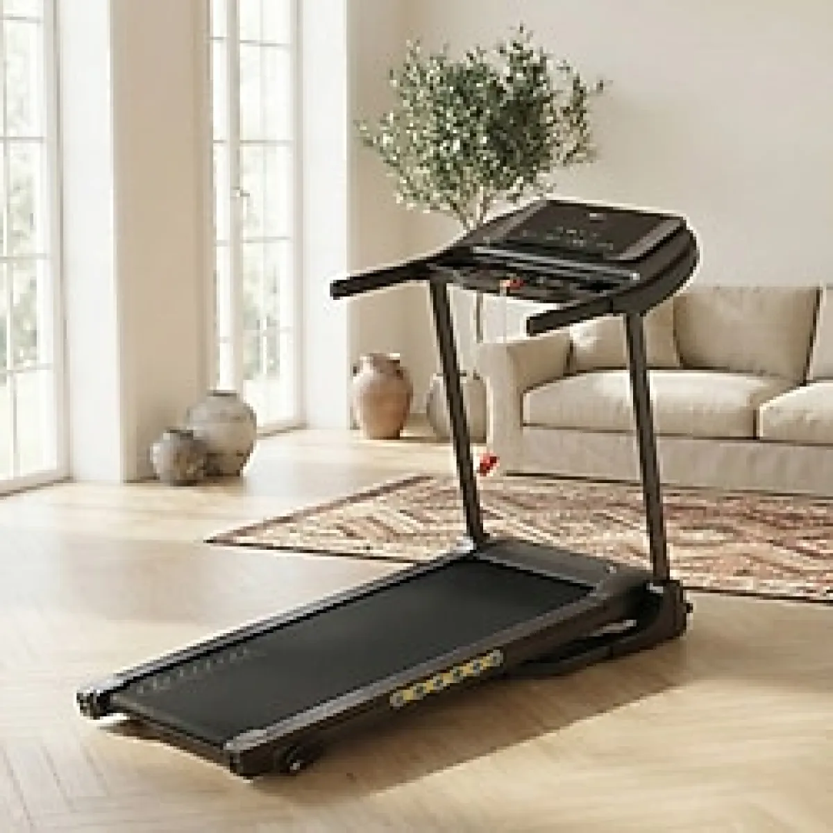 Katlanabilir Uygulamalı Dijital Koşu & Yürüyüş Bandı - 1.5 HP Motor, 4 Kademeli Eğim