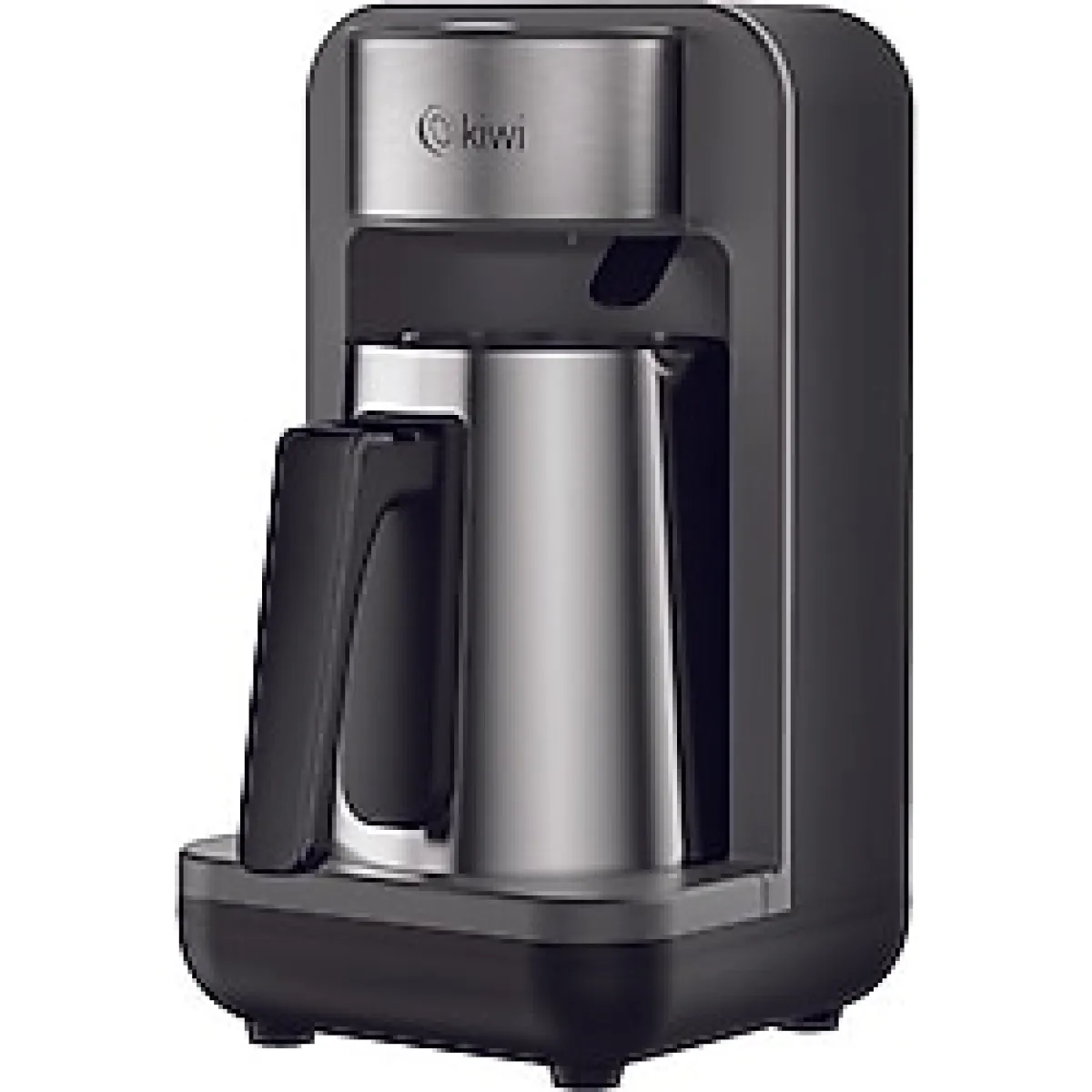 Kiwi Elektrikli Cezve - 1000 ml Kapasite, 4 Fincan Kapasitesi, Çelik Gövde, Otomatik Kapanma ve Taşma Emniyeti ile Közde Pişirme Teknolojisi - Siyah
