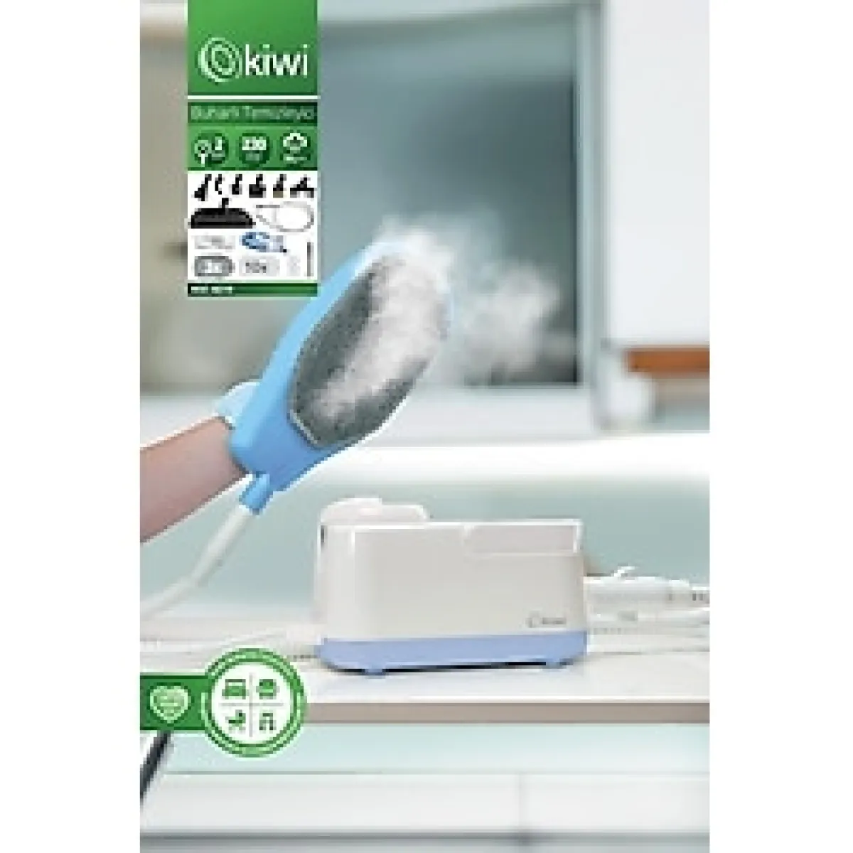 Kiwi KSC-4219 Eldiven Aparatlı Buharlı Temizlik Makinesi