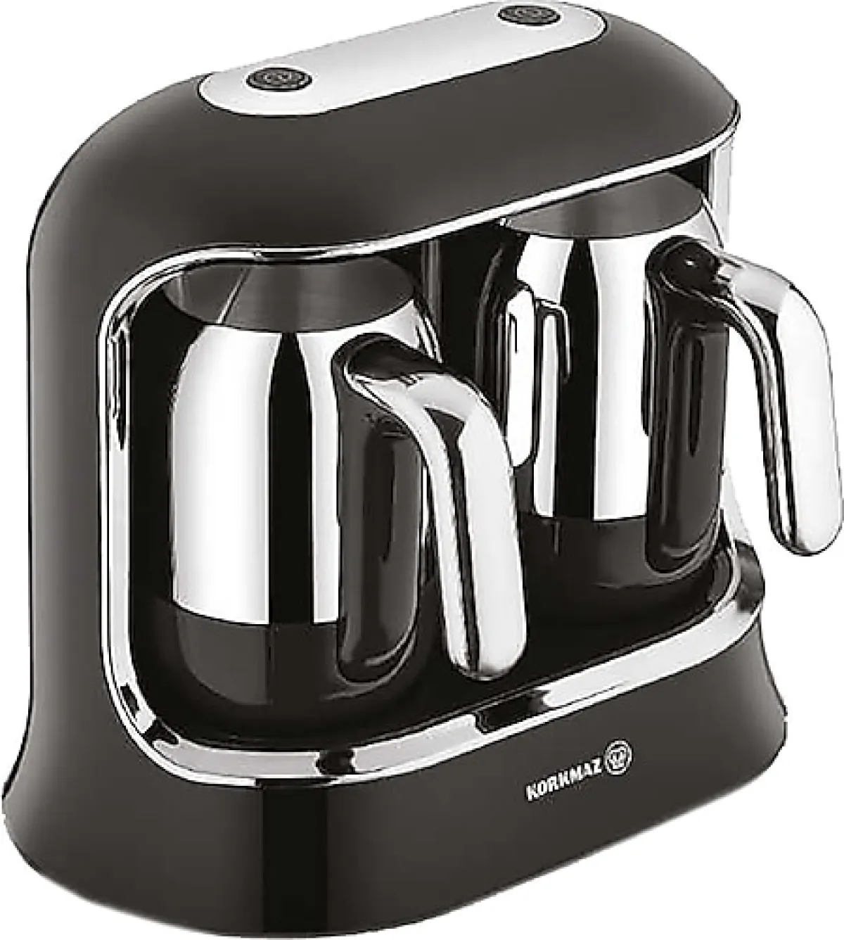 Korkmaz Kahvekolik A861-01 Twin Siyah/Krom Türk Kahve Makinesi