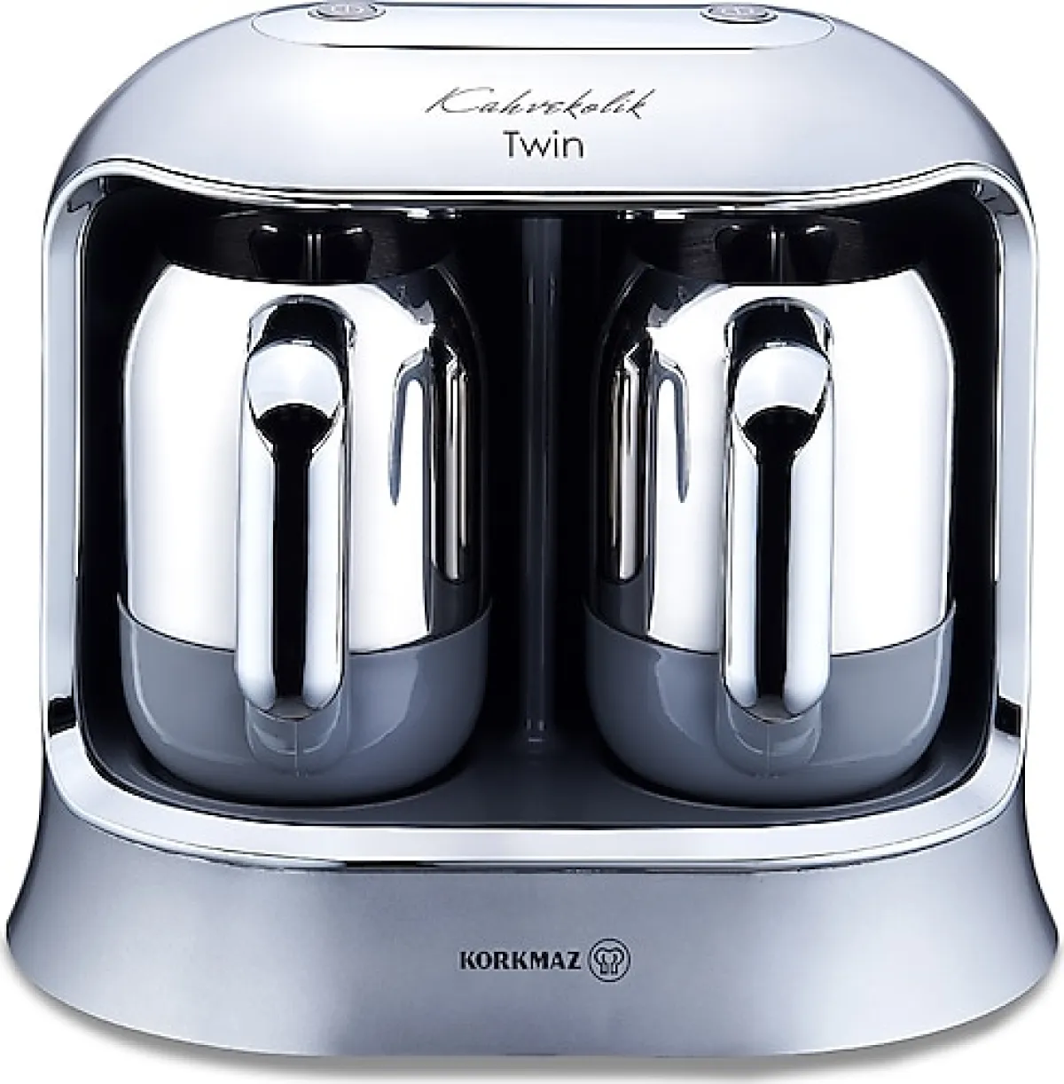 Korkmaz Kahvekolik A861-06 Twin Inox/Krom Türk Kahve Makinesi