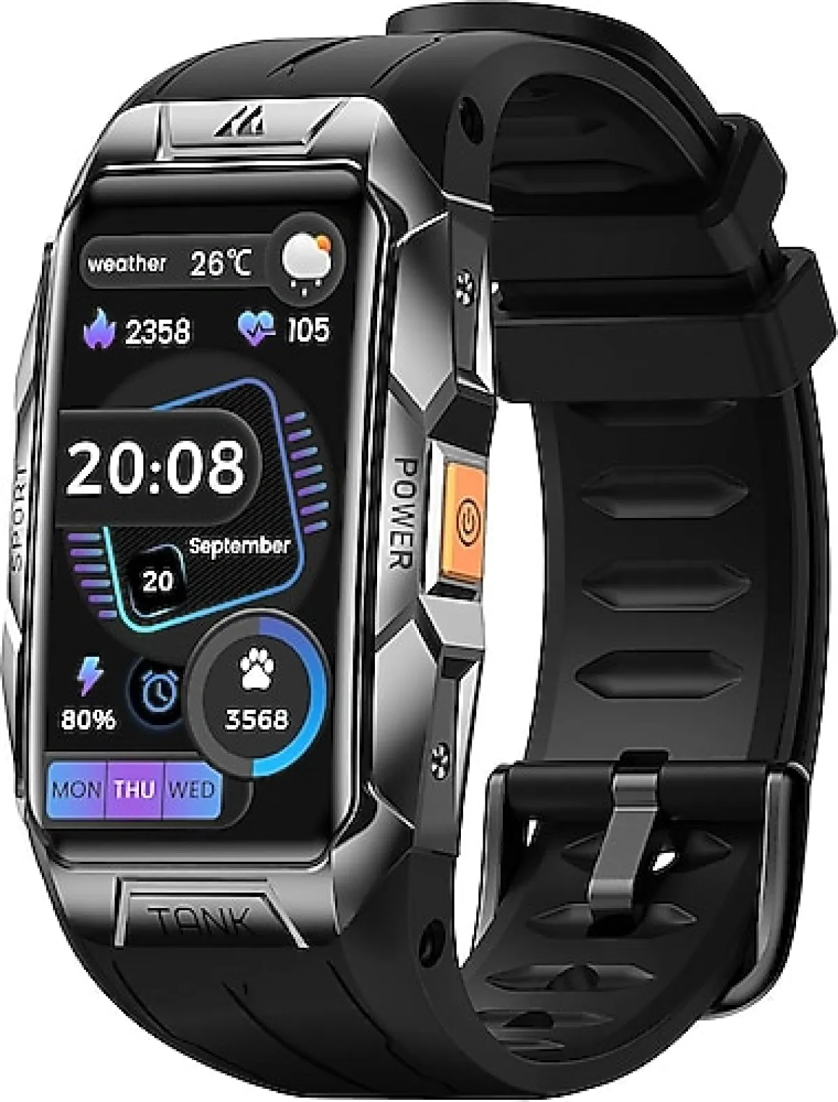 Kospet Tank X1 Gümüş Akıllı Saat