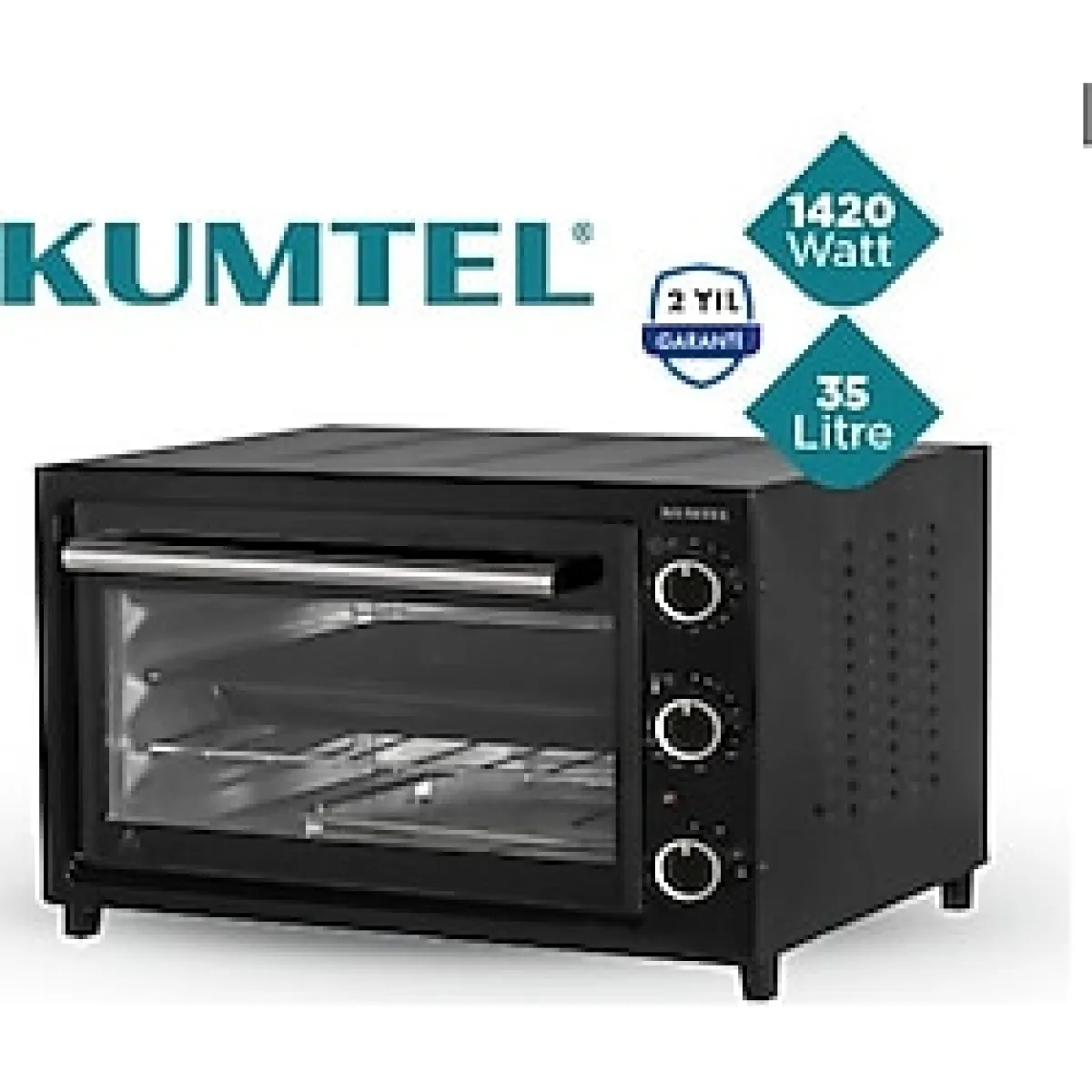 KUMTEL 35 Litre Mini Fırın - Siyah