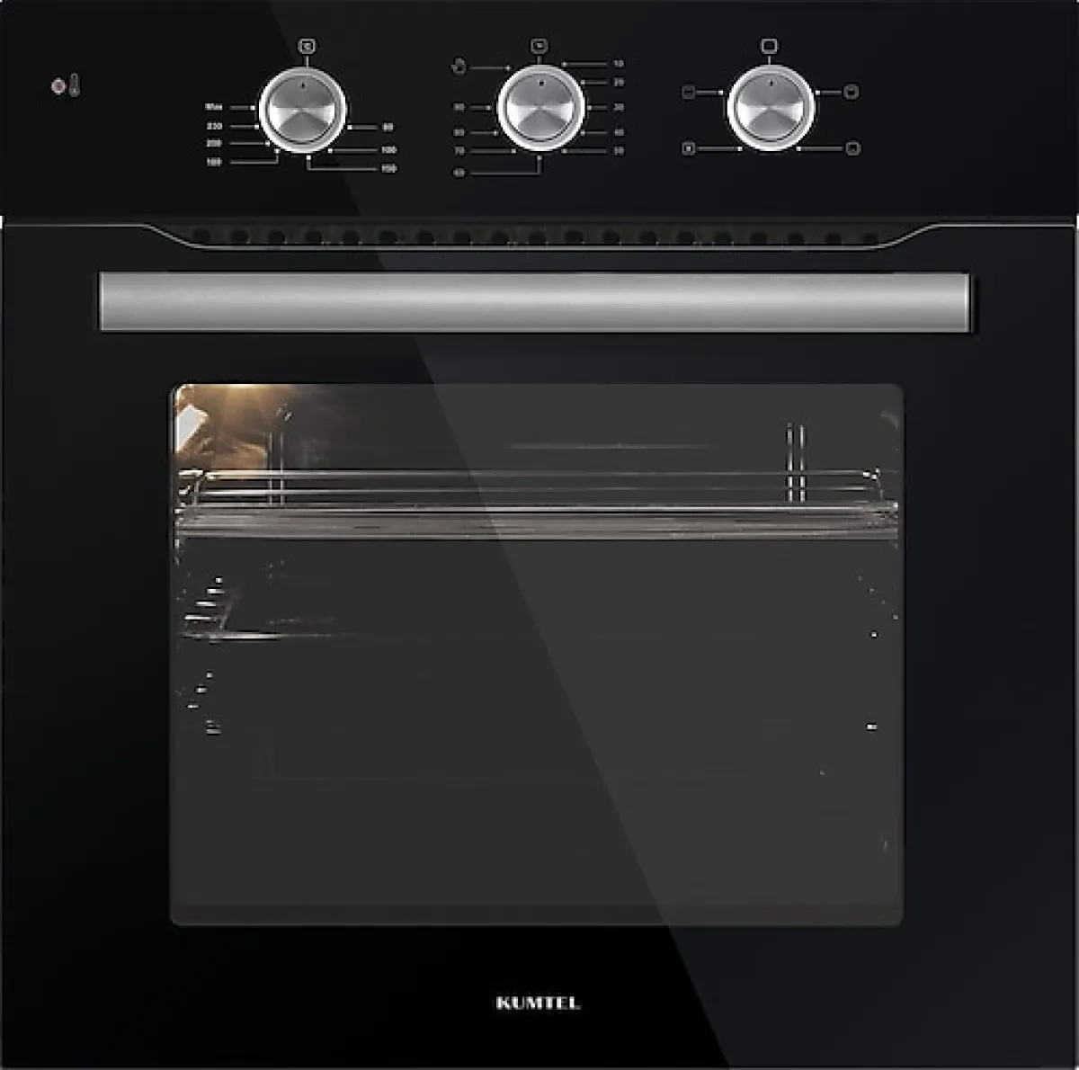 Kumtel B66 - SF2 MT Pop Up Düğme Siyah Ankastre Fırın