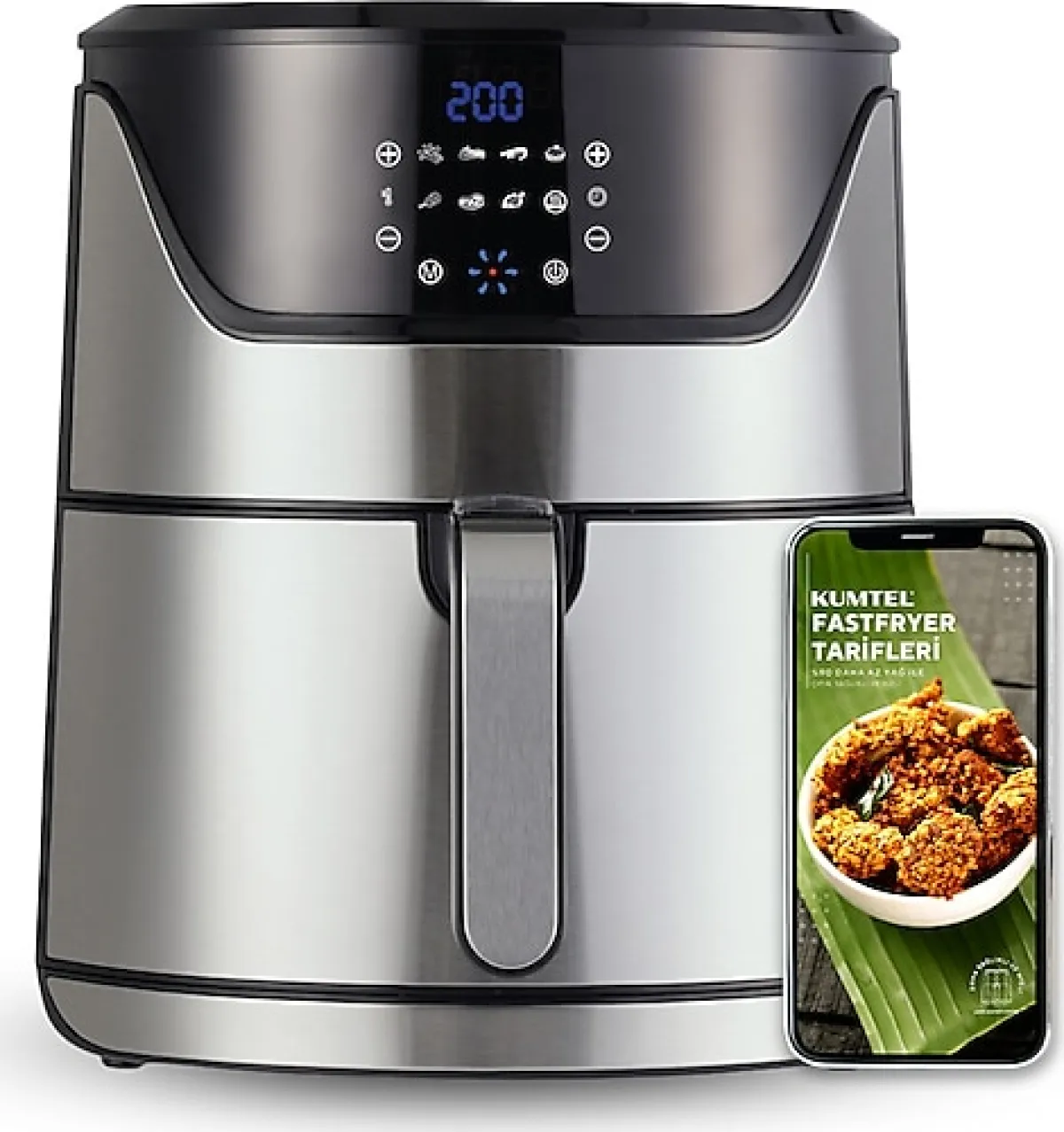 Kumtel Inox Digital Fastfryer HAF-08 Airfryer 8.5 lt Yağsız Fritöz