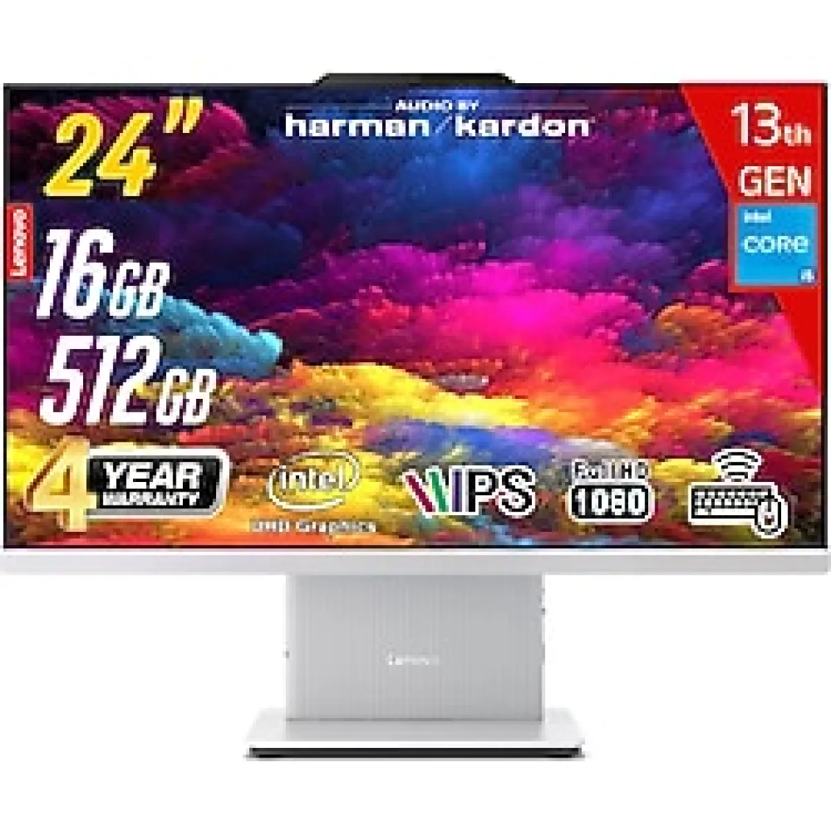 LENOVO ICAIO 24IRH9 Intel Core i5-13420H 16GB 512GB SSD 23.8 FHD IPS FreeDos Beyaz All in One Bilgisayar