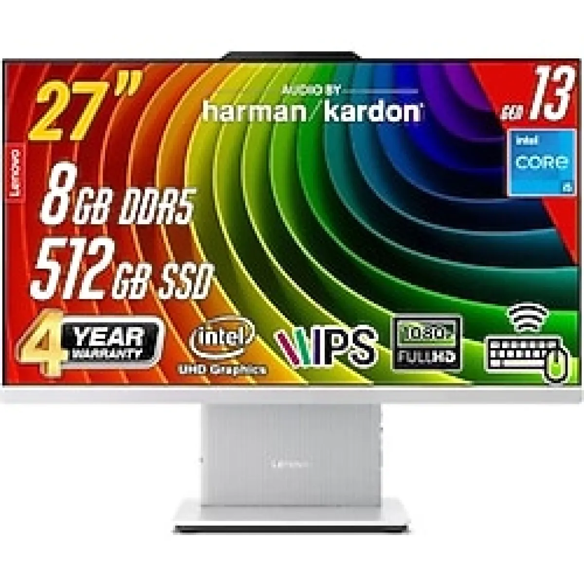 Lenovo Ideacentre 27IRH9 Intel Core I5-13420H 8gb 512GB 27 Fhd Freedos Beyaz All In One Bilgisayar