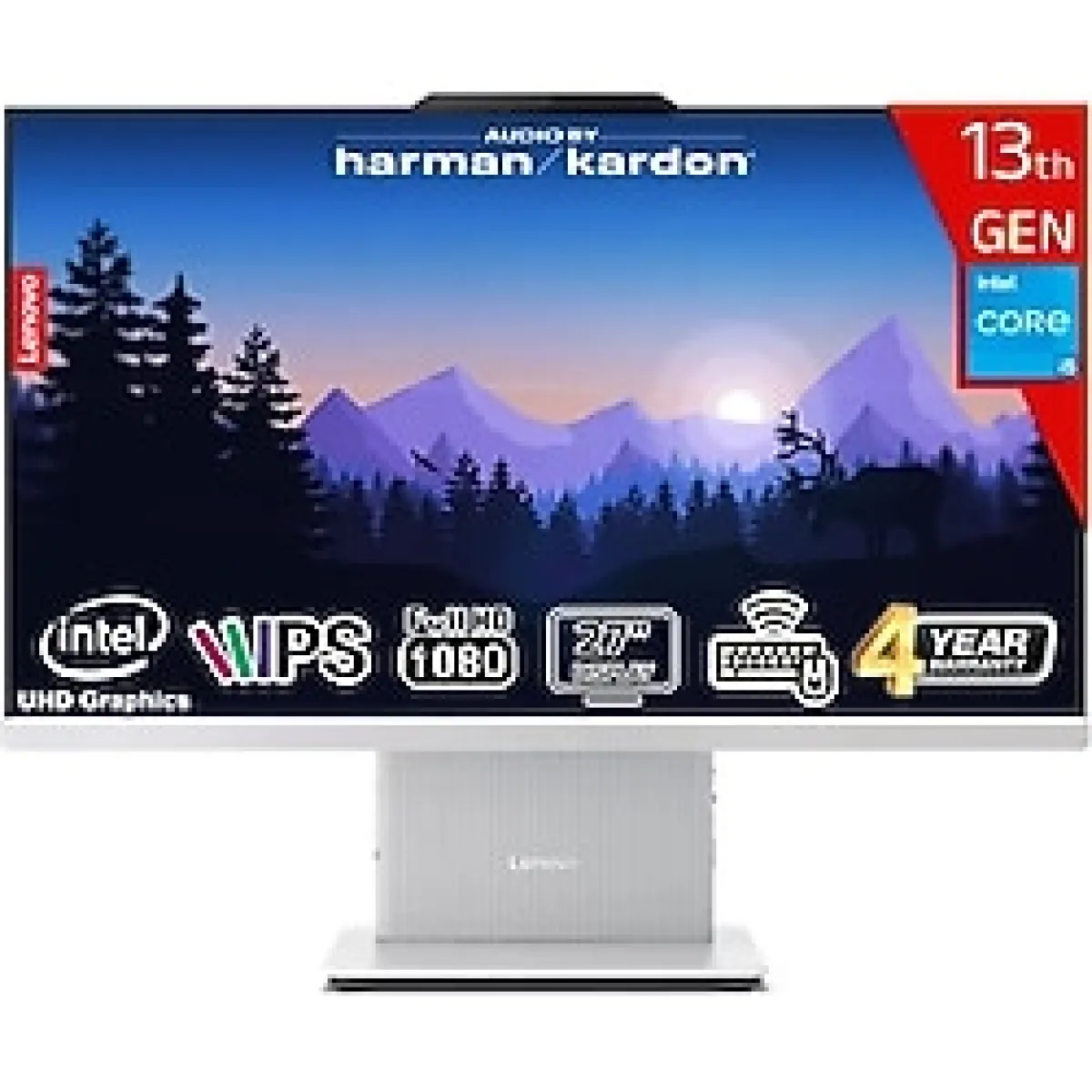 Lenovo Ideacentre Aıo 27IRH9 Intel Core I5 13420H 8gb Ddr5 512GB SSD Intel UHD Graphics WIN11 Pro 27 IPS Fhd Kablosuz Klavye+Mouse F0HM0045TR-8512W Beyaz All In One Bilgisayar