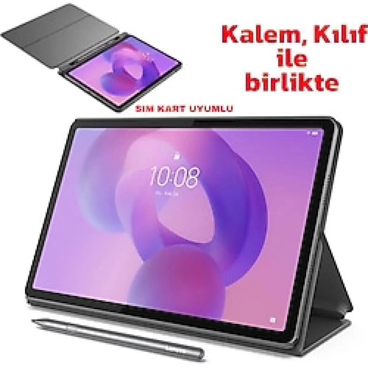 LENOVO SIM KART UYUMLU 5G Idea Tab Android Tablet 2.0 Ghz 8Gb 128Gb HAFIZA 11inch 2.5K KALEM+KILIF