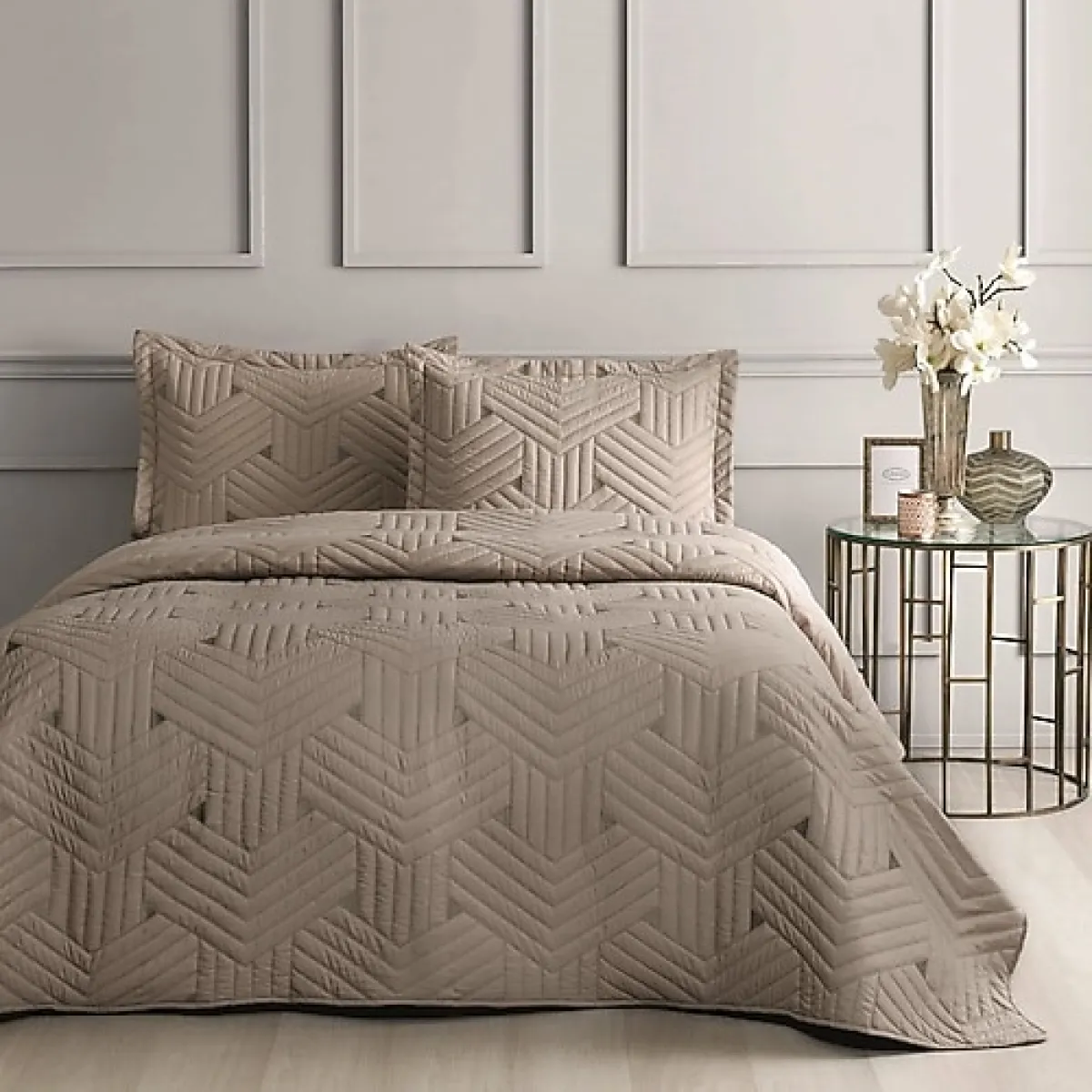 Linens Vita Kahve Tek Kişilik Yatak Örtüsü Takımı