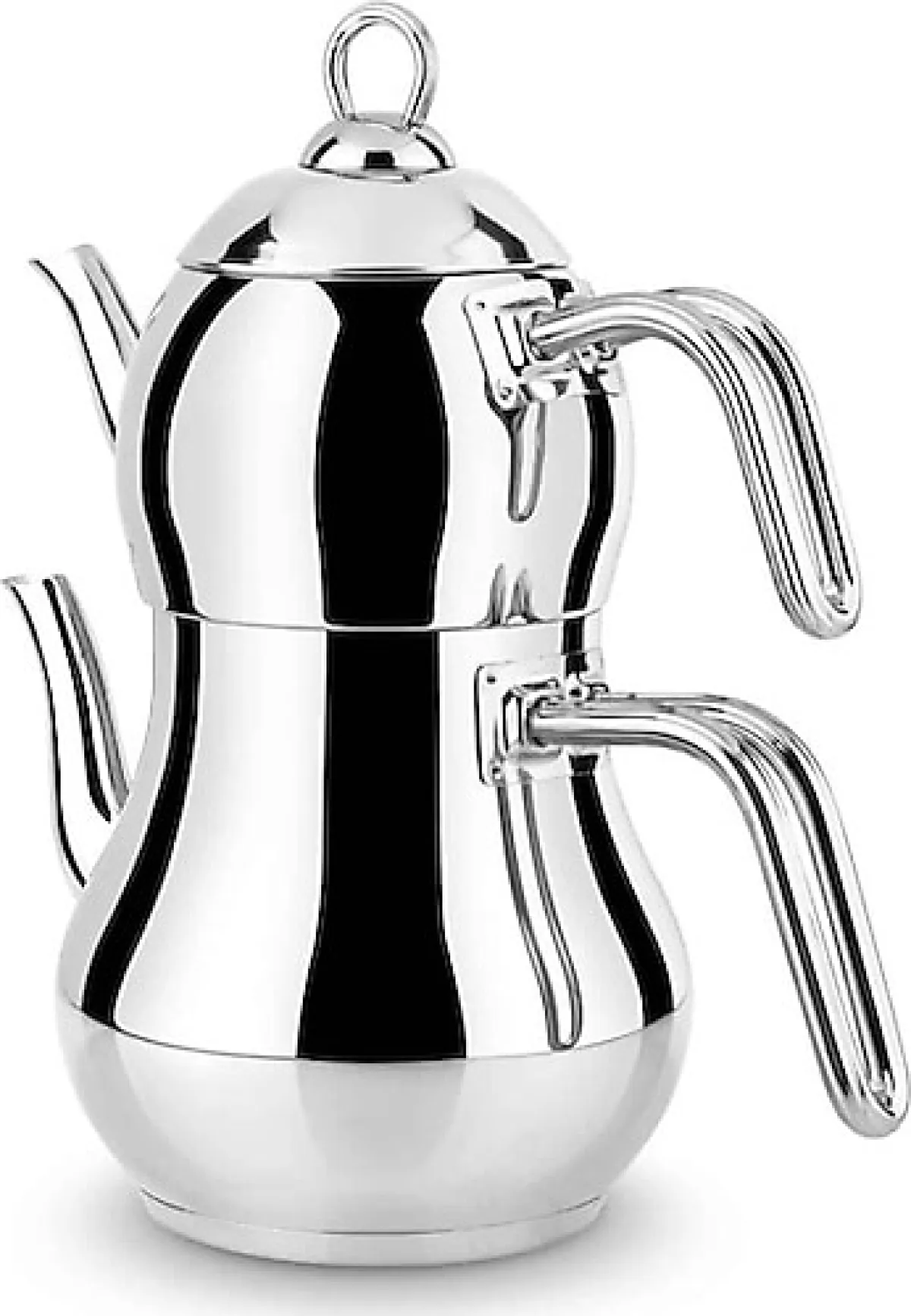 Lines Şahmeran Metal Saplı Mini Boy Çelik Çaydanlık