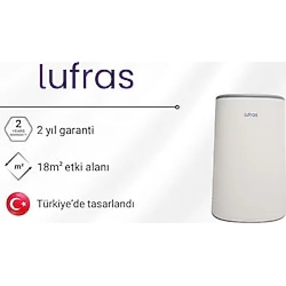 Lufras Airzen Hava Temizleyici - Beyaz